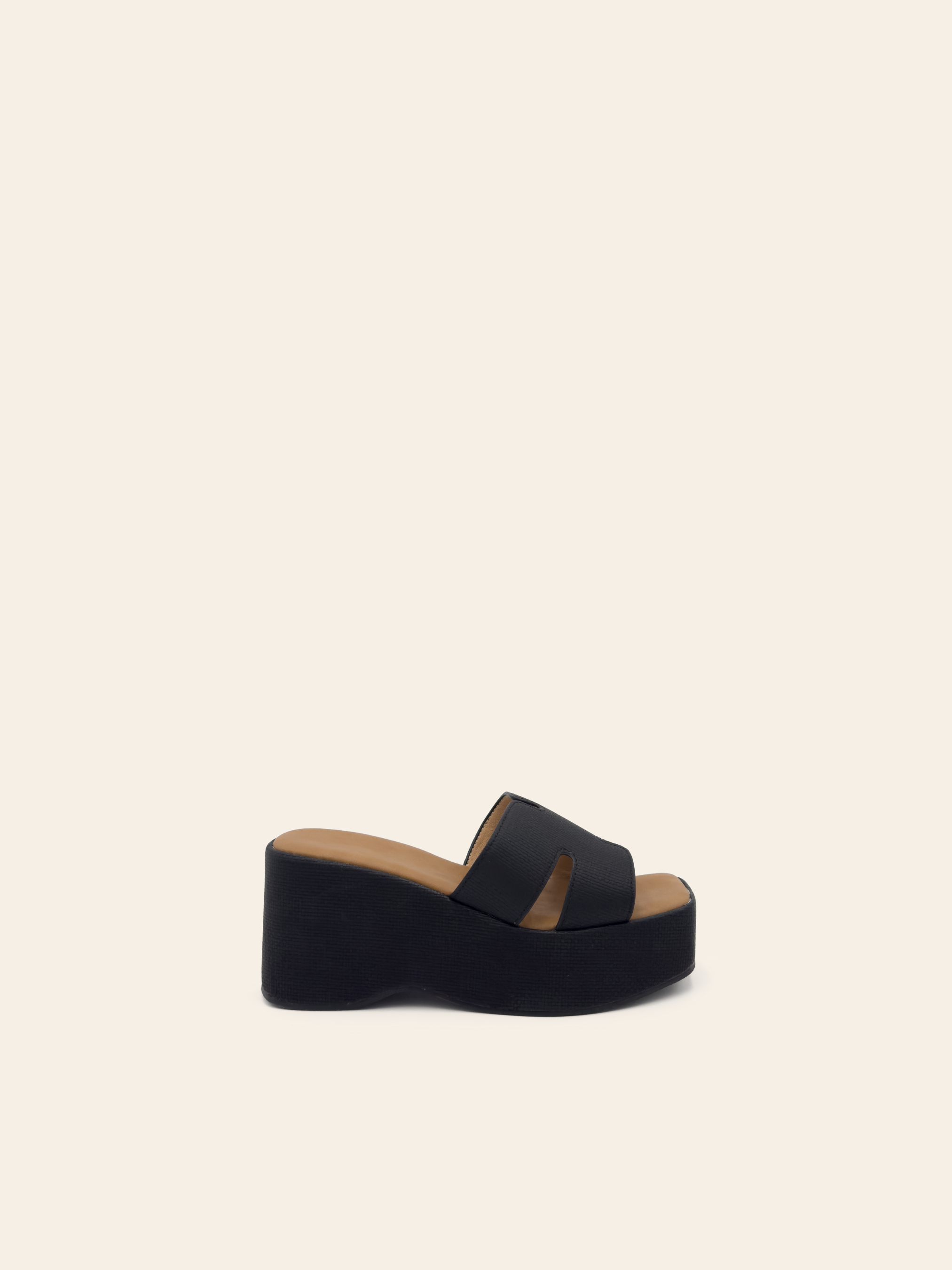 AVA - Mules compensées en noir - Mode Femme | Cassy