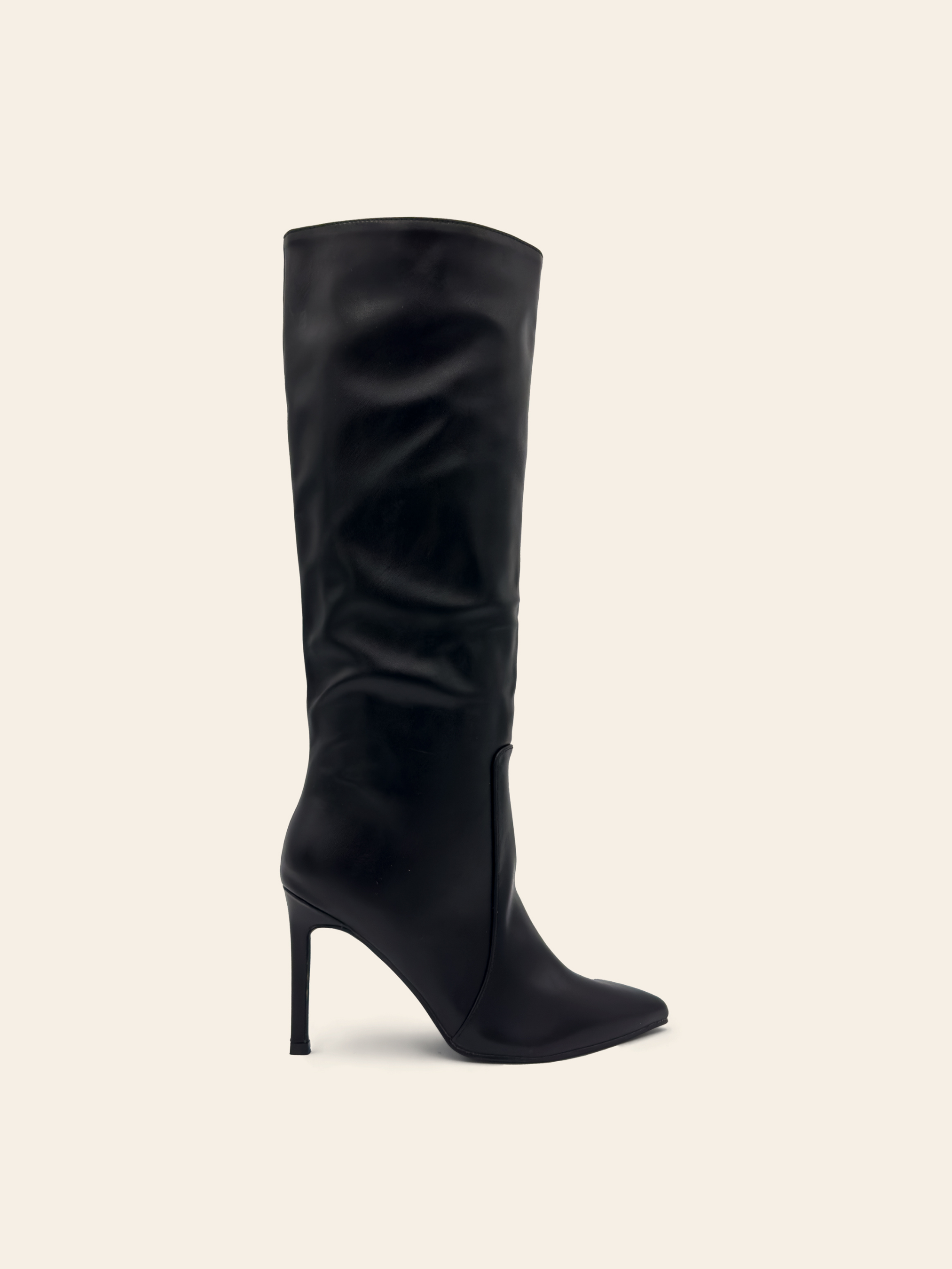 EMILY - Bottes noires minimalistes à bout pointu avec zip - Mode Femme | Cassy