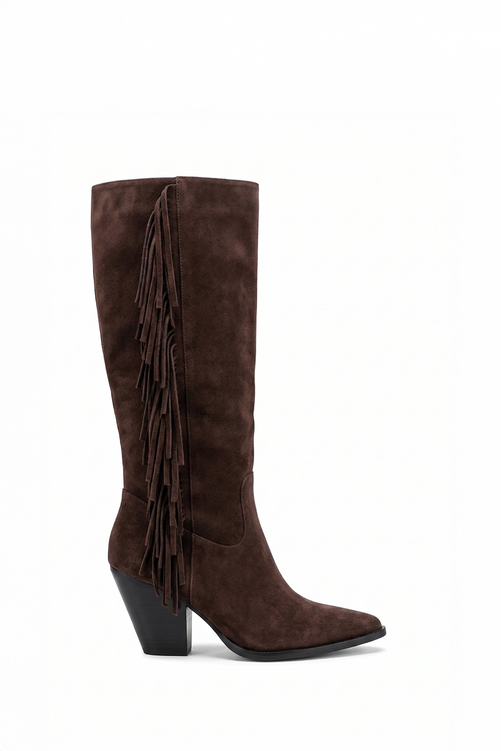 Hannah Bottes Santiags Frange Marron