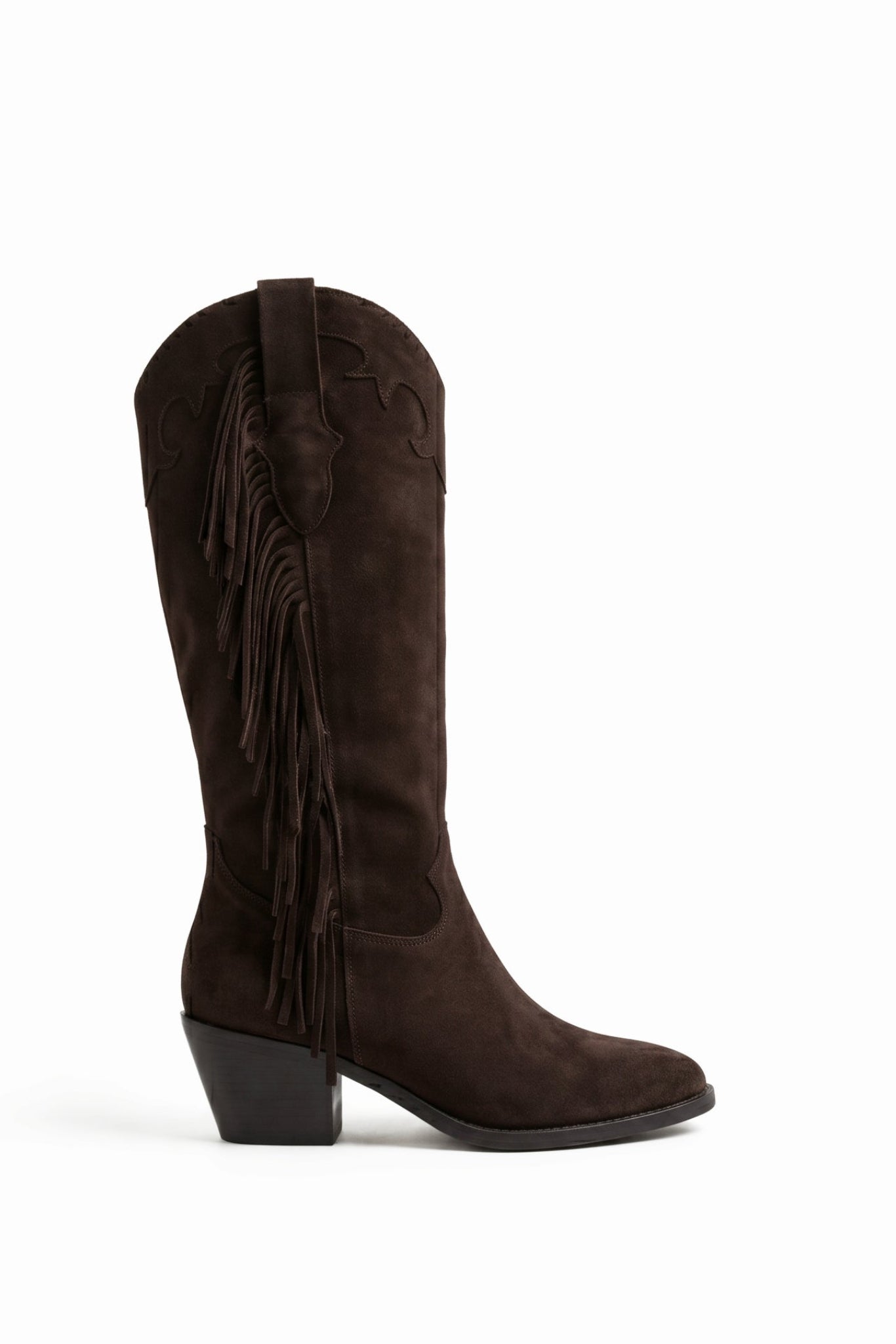Irisa Bottines Santiags Frange Marron