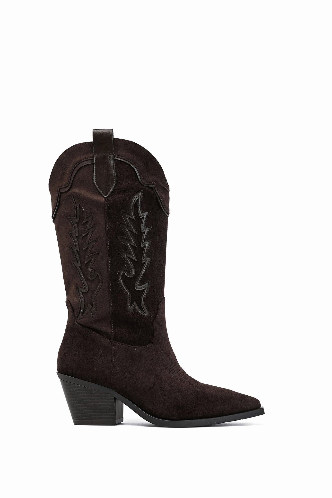 Judith Bottines Santiags Marron Surpiqûres