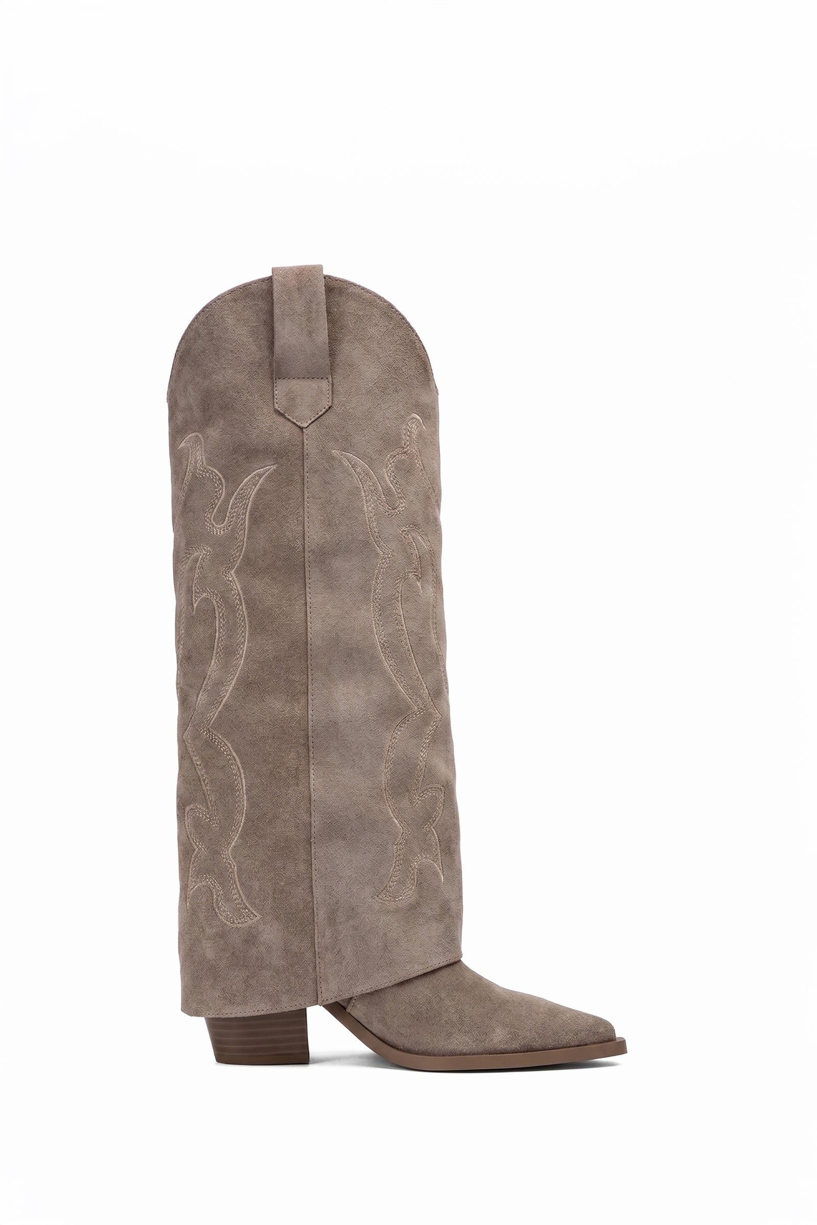 Clara Bottes Santiags Guêtres Taupe