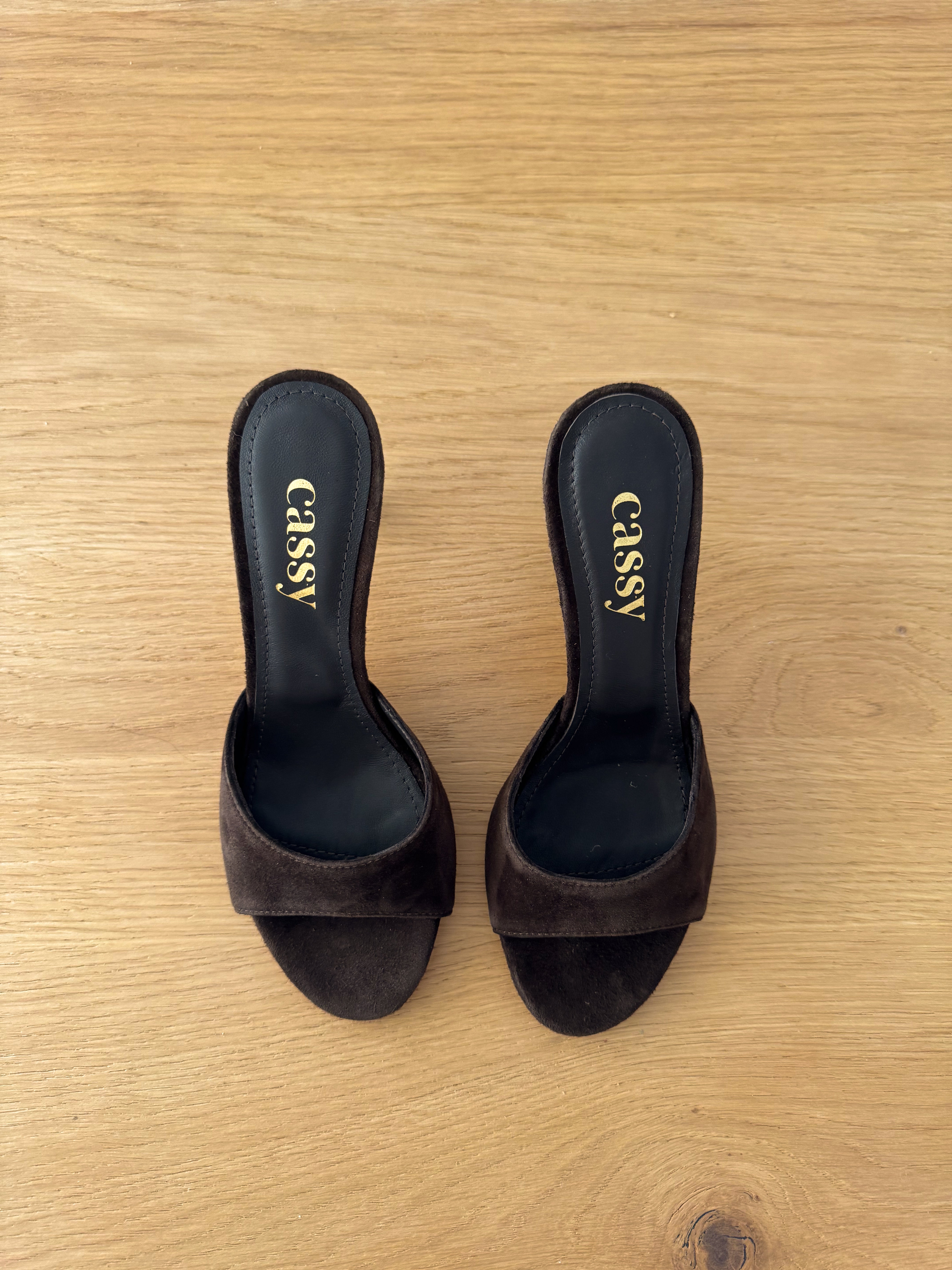 Simona Mules Daim Marron - Mode Femme | Cassy