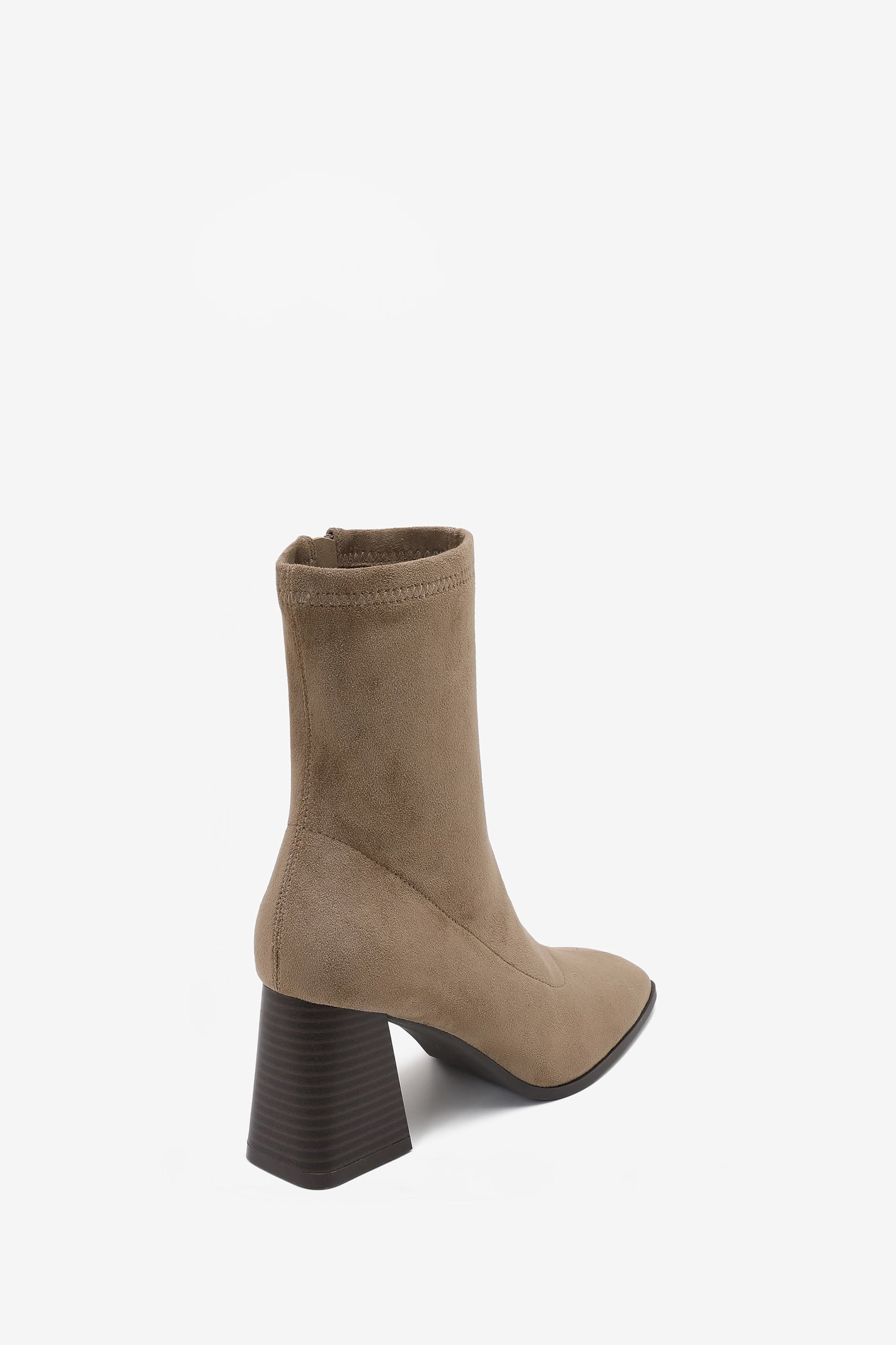 Adele Stiefeletten Blockabsatz Taupe