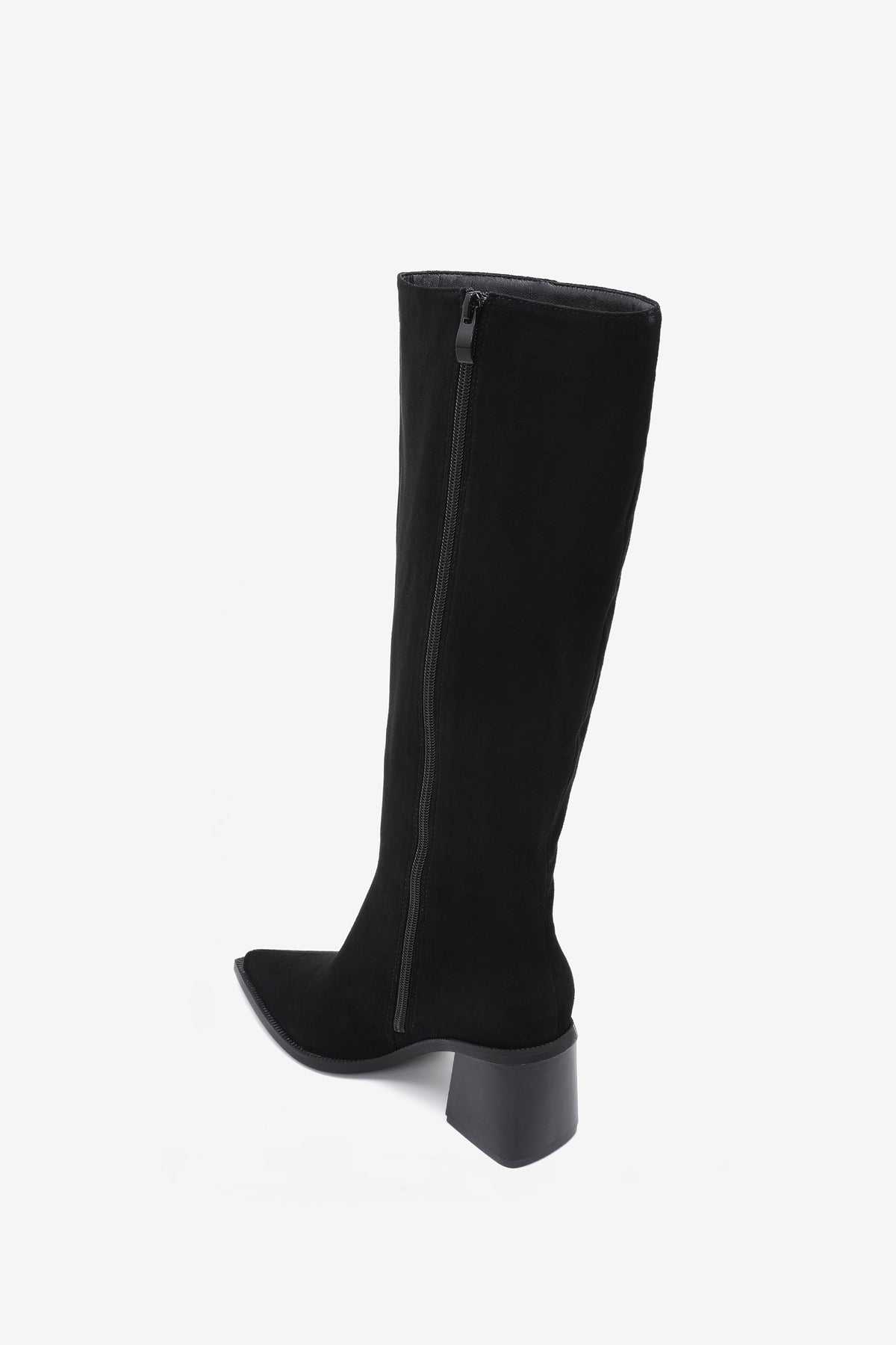 Ambre Stiefel mit quadratischem Absatz Schwarz