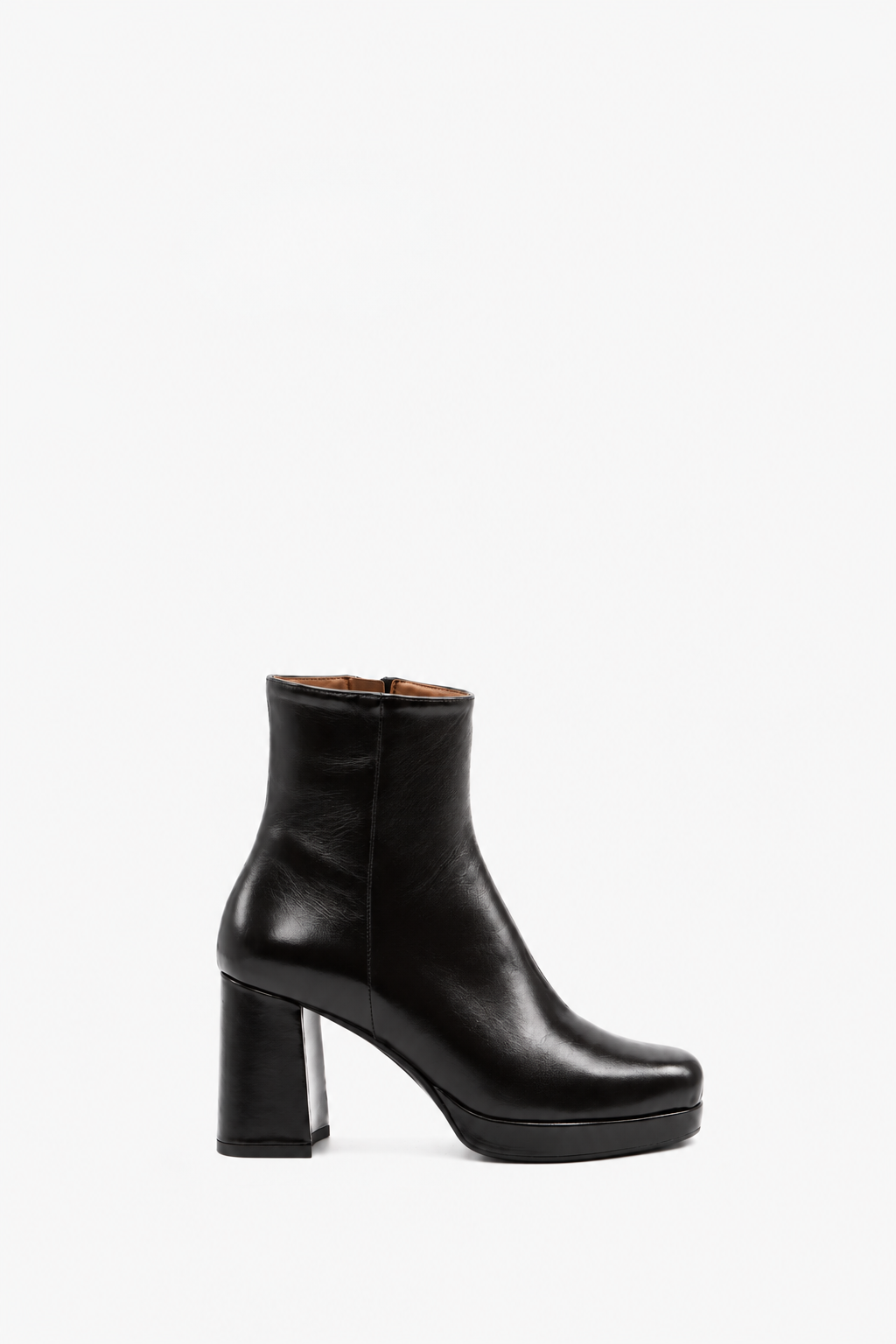 Mila Bottines Plateforme Cuir Noir