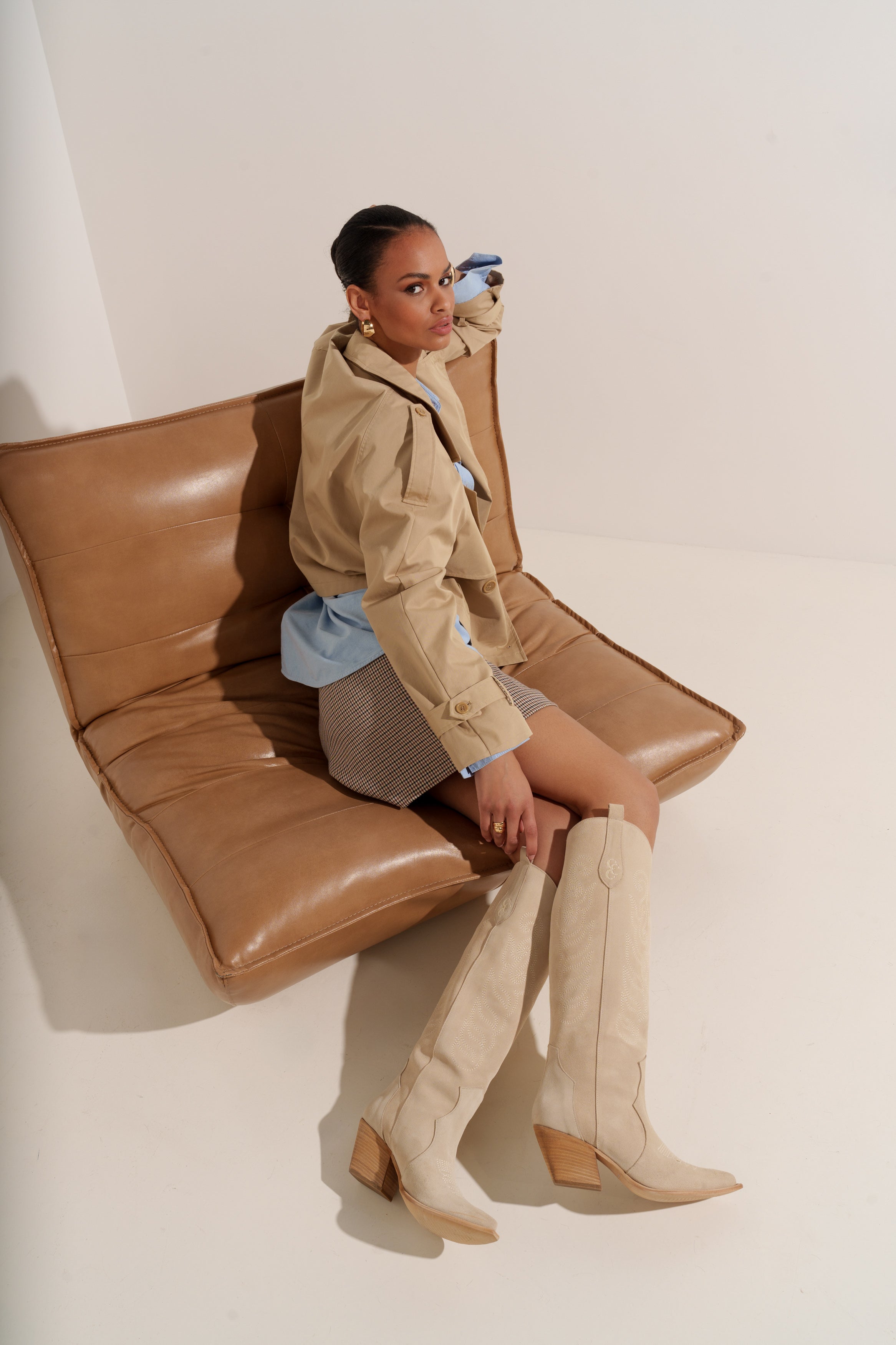 Hailey Bottes Santiags Cuir - Mode Femme | Cassy