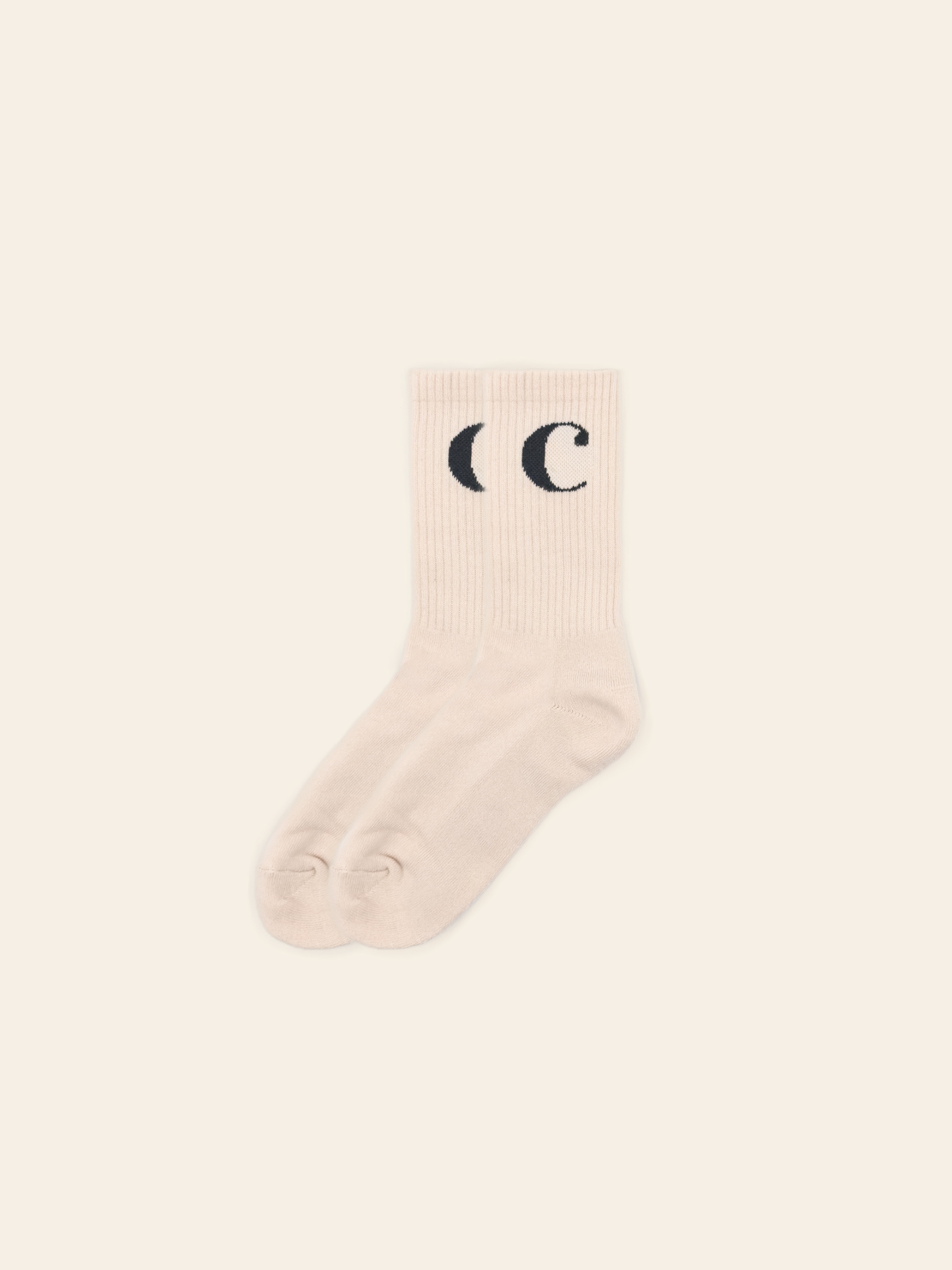 Chaussettes à Initial Brodé - beige - Mode Femme | Cassy