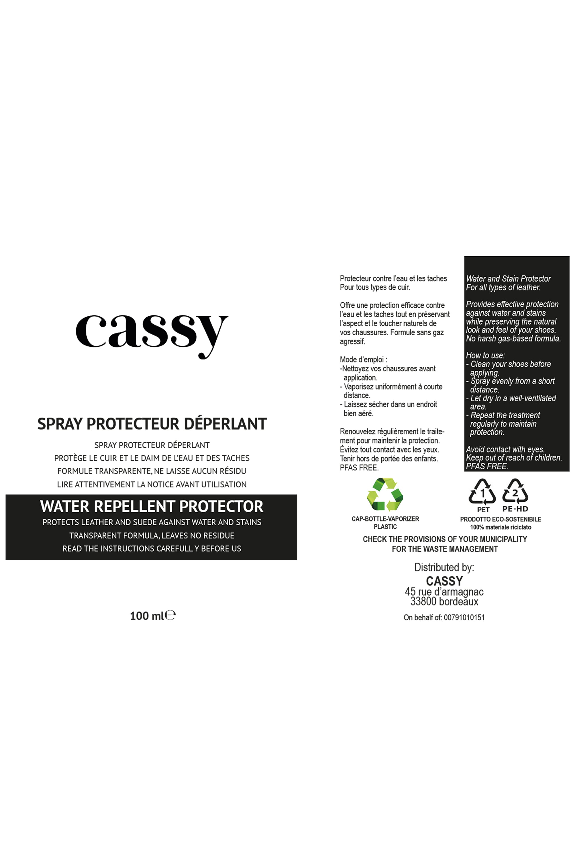 Spray Protecteur Imperméabilisant - Mode Femme | Cassy
