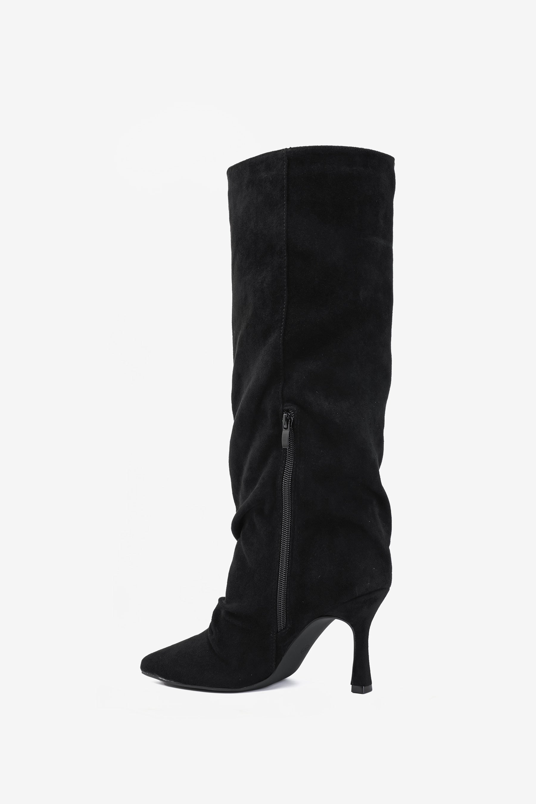 Elvira Stiefel Plissiert Absatz Schwarz