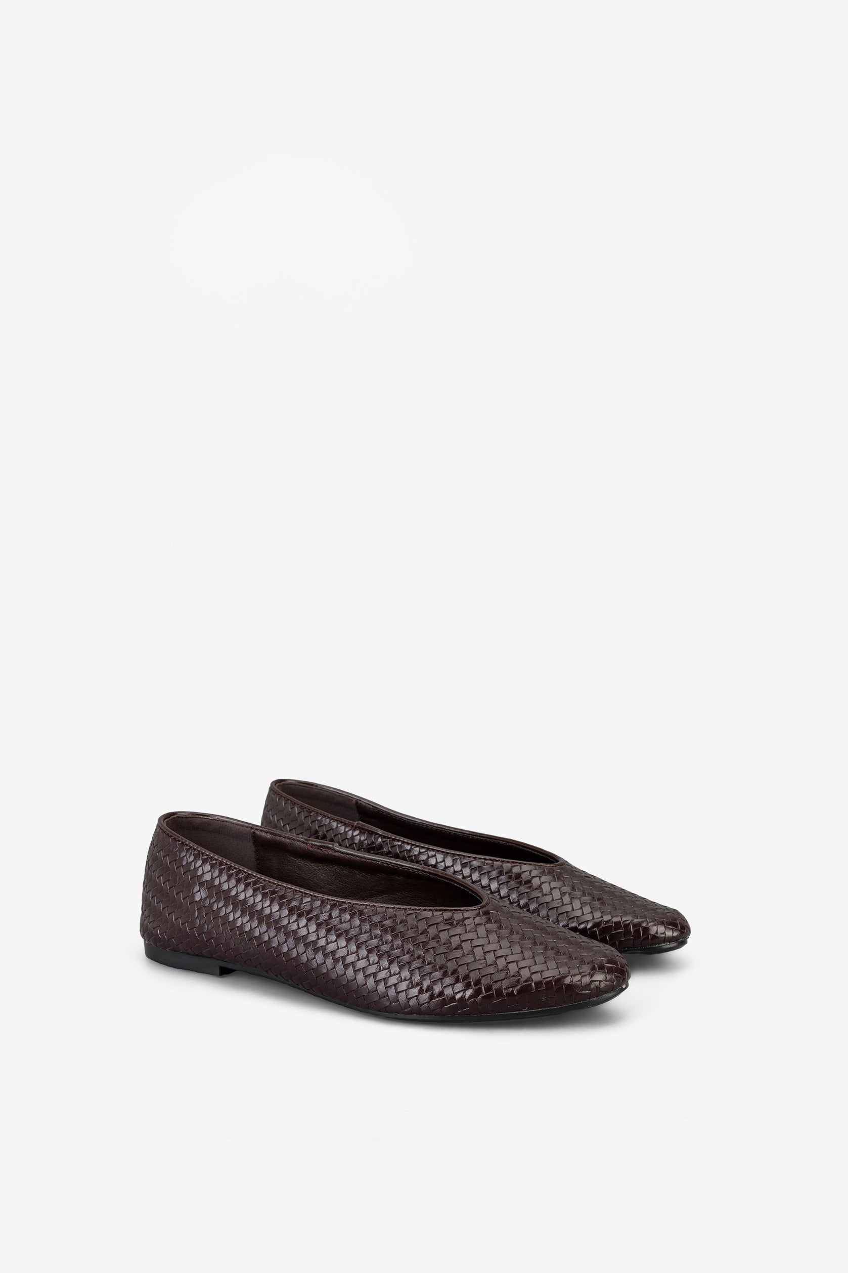 Gia Ballerines Tressées Marron