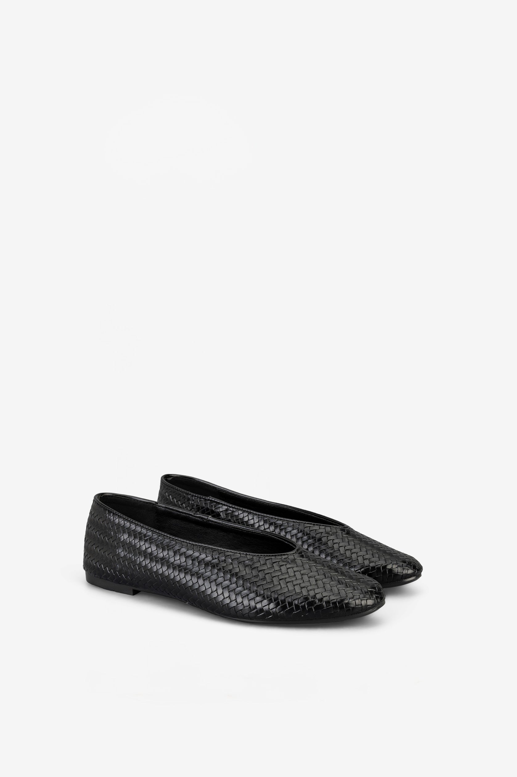Gia Ballerines Tressées Noir