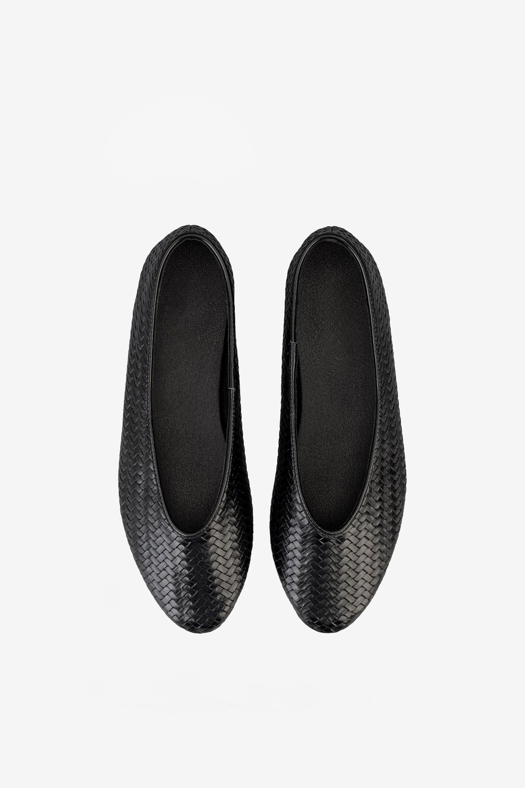 Gia Ballerines Tressées Noir