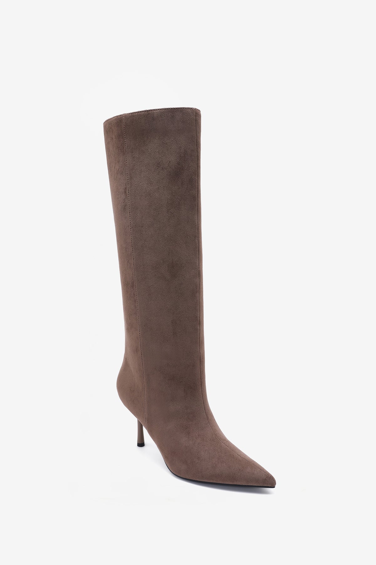 Ginevra Bottes Hautes Talons Taupe