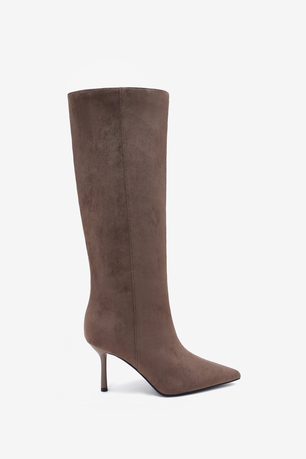 Ginevra Bottes Hautes Talons Taupe