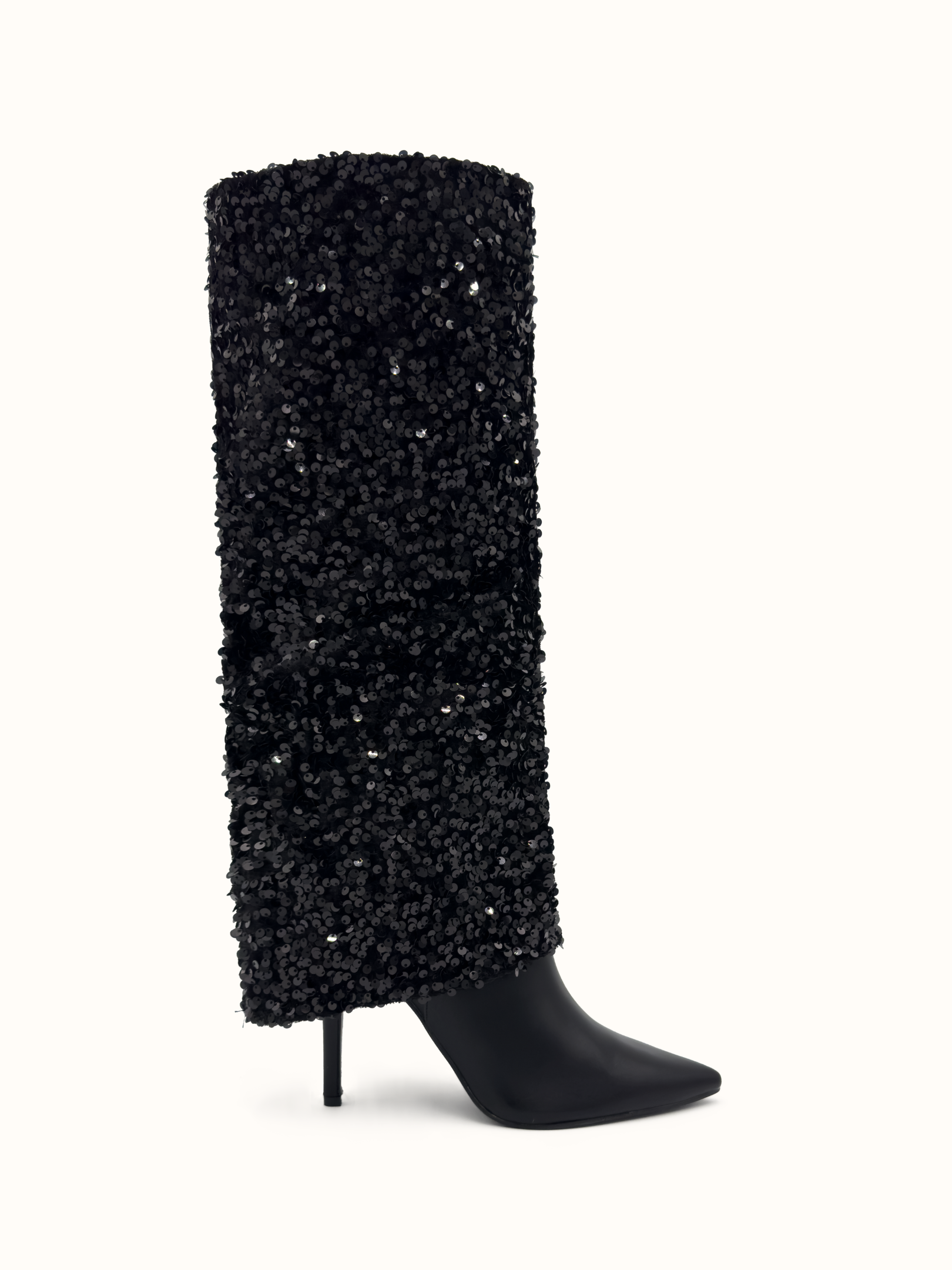 KALLIE High black boots with stiletto heel and pointed toe