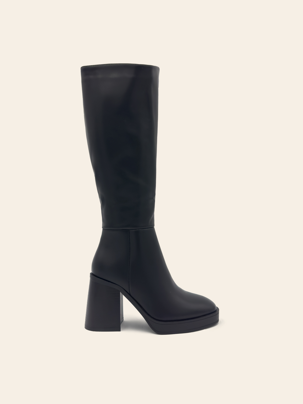 EMILIA - Black chunky heel platform boots