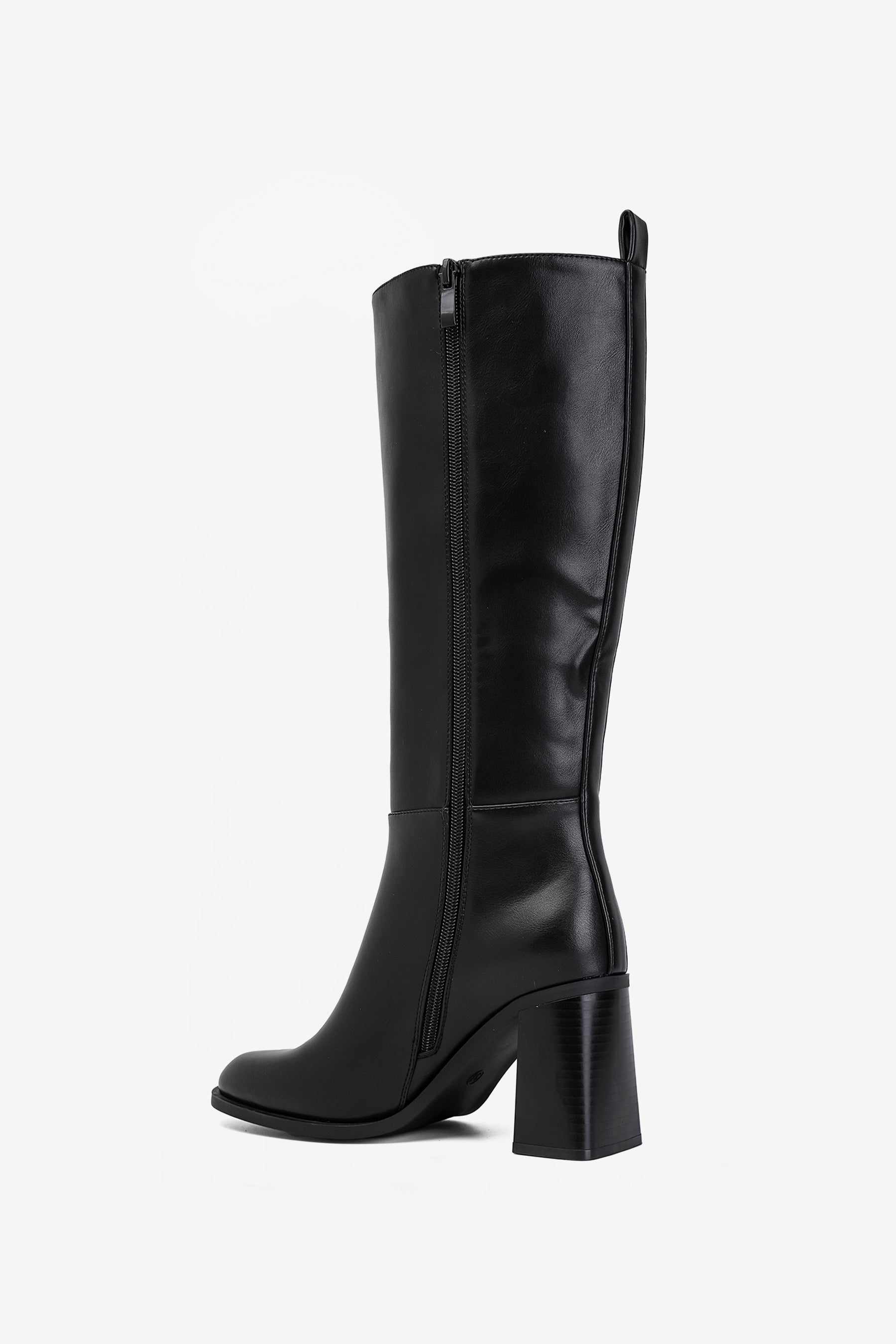 Louisa Stiefel mit klobigem Absatz Schwarz