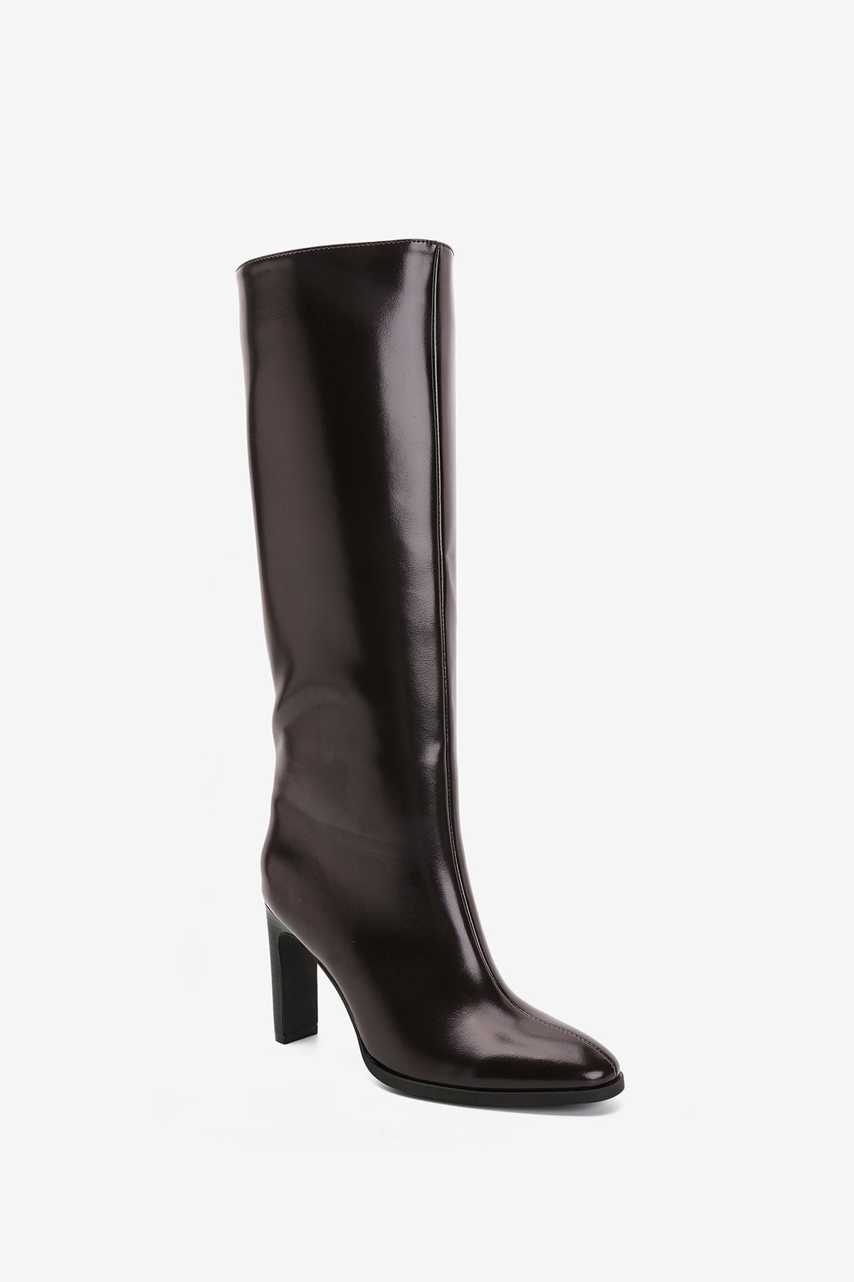 Natalia Bottes Hautes Talons Marron