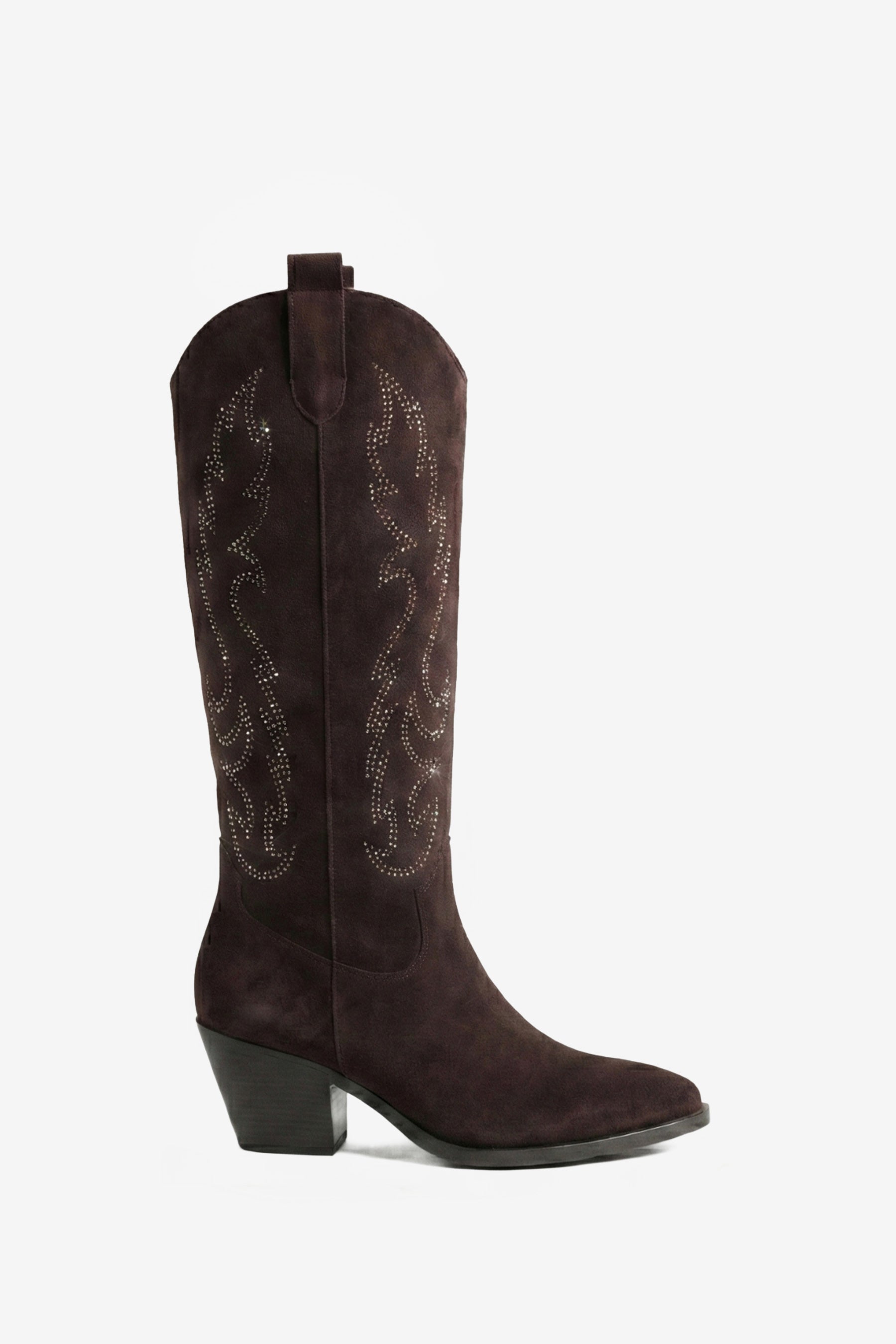 Rosie Bottes Santiags À Strass Marron