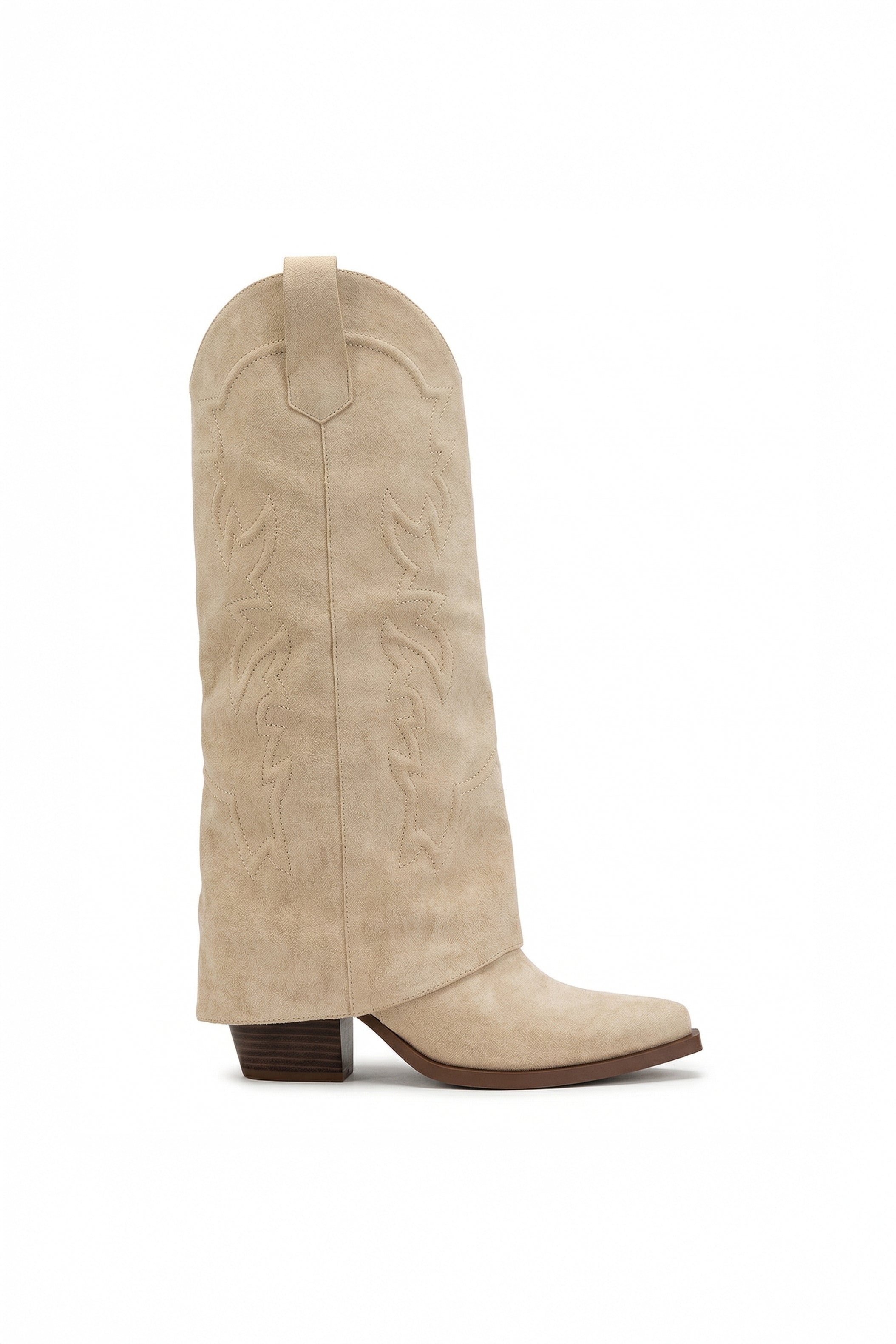 Nina Bottes Santiags Guêtres Beige - Mode Femme | Cassy