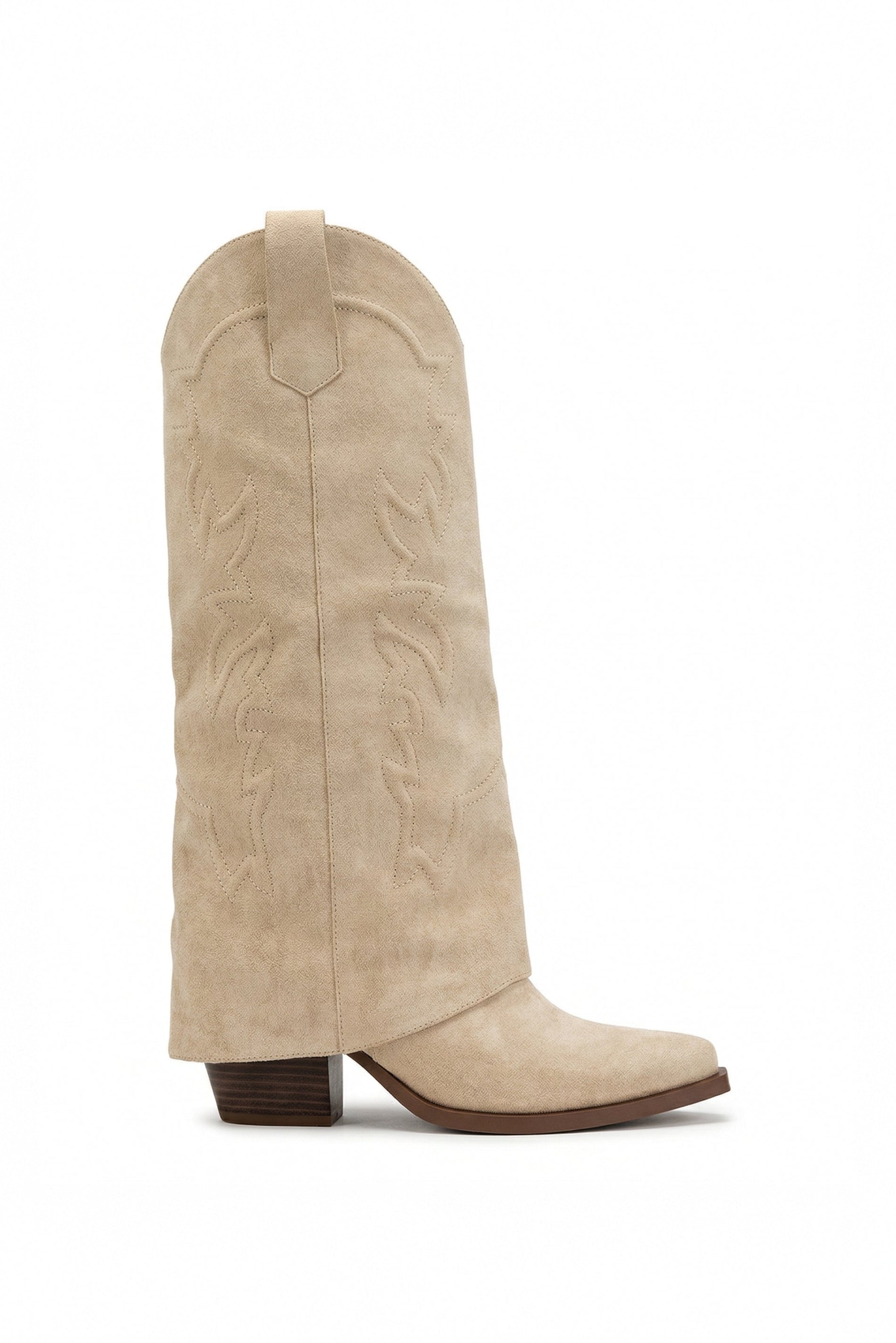 Nina Bottes Santiags Guêtres Beige - Mode Femme | Cassy