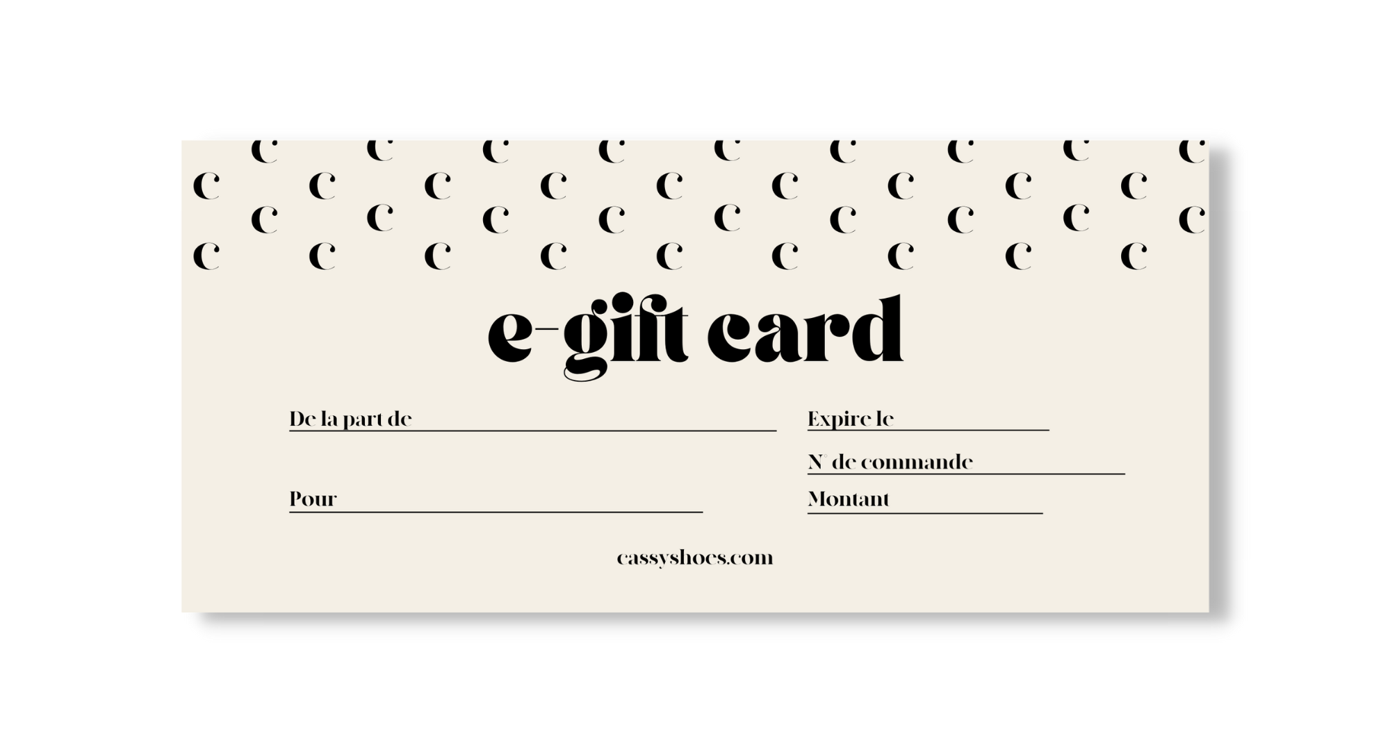 CARTE CADEAU - Mode Femme | Cassy