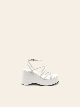 MERCY - Sandales blanches à semelle chunky et brides entrecroisées - Mode Femme | Cassy