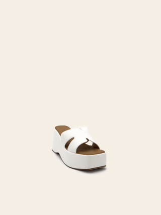 AVA - Mules compensées blanches - Mode Femme | Cassy