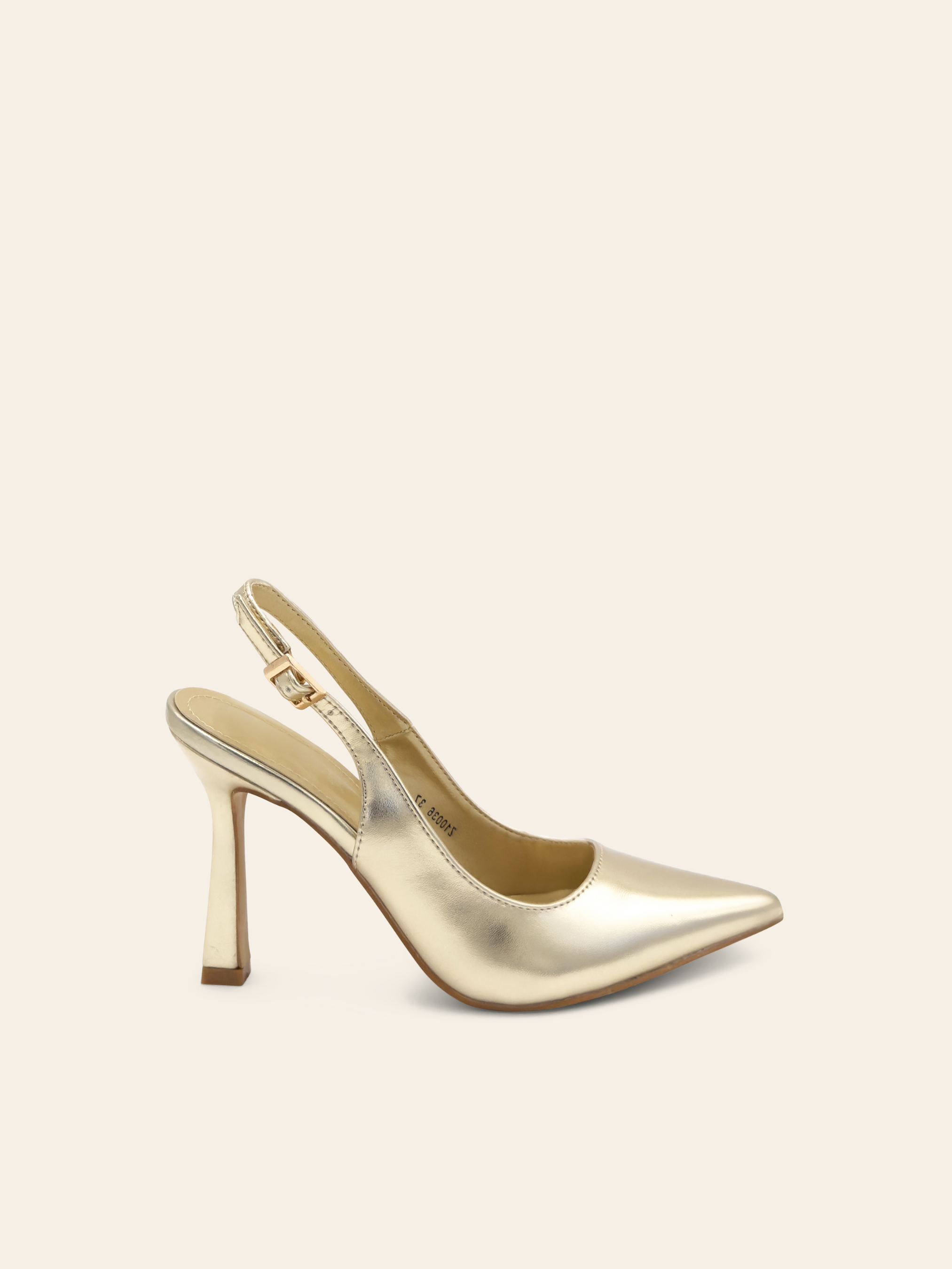 Constance Escarpins gold a bout ferme et bride arriere CASSY Chaussures et accessoires pour femmes