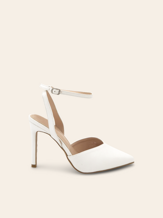 LIVIA - White closed toe high heel pumps