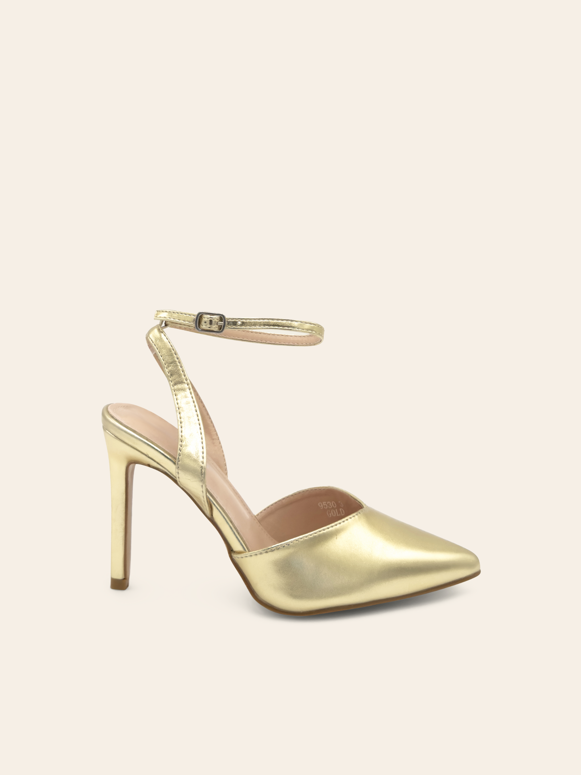 LIVIA Escarpins gold a bout ferme talon haut CASSY Chaussures et accessoires pour femmes