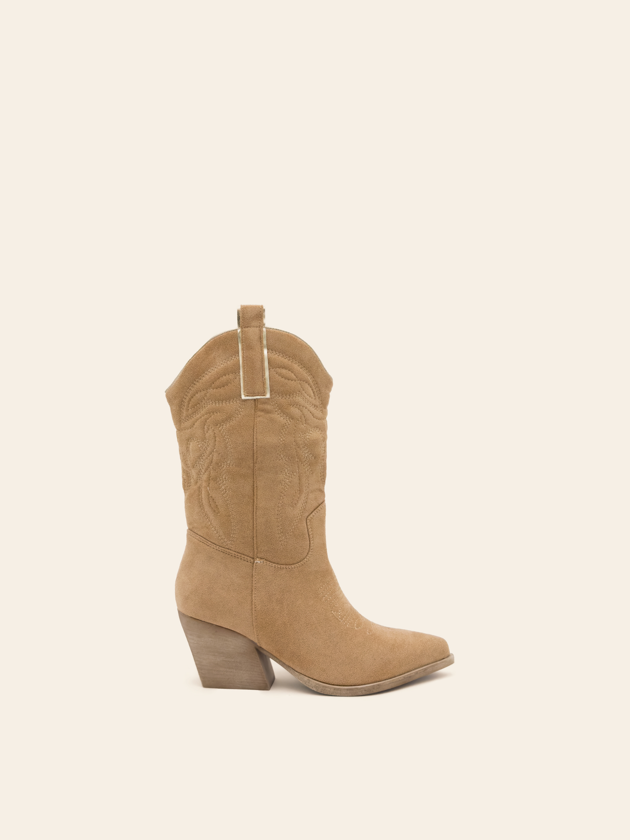 Bottines 2025 suedine beige