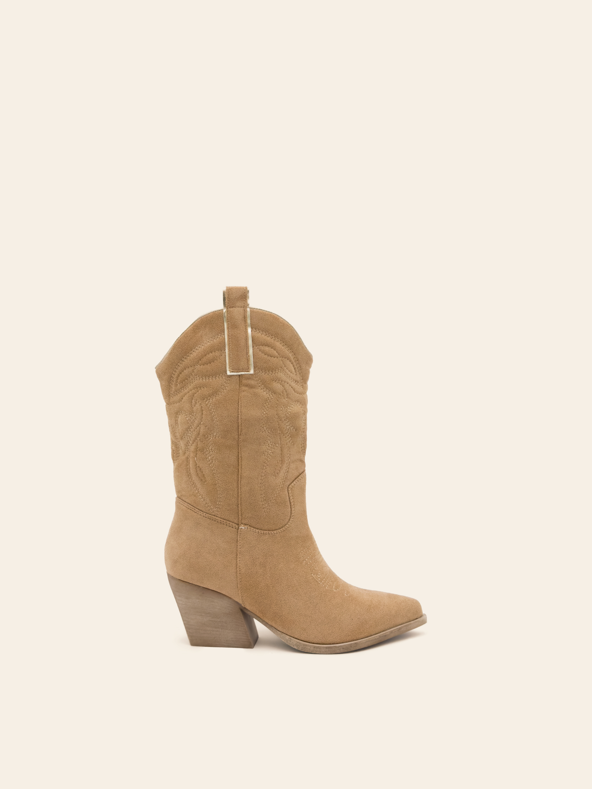 Bottines suedine beige best sale