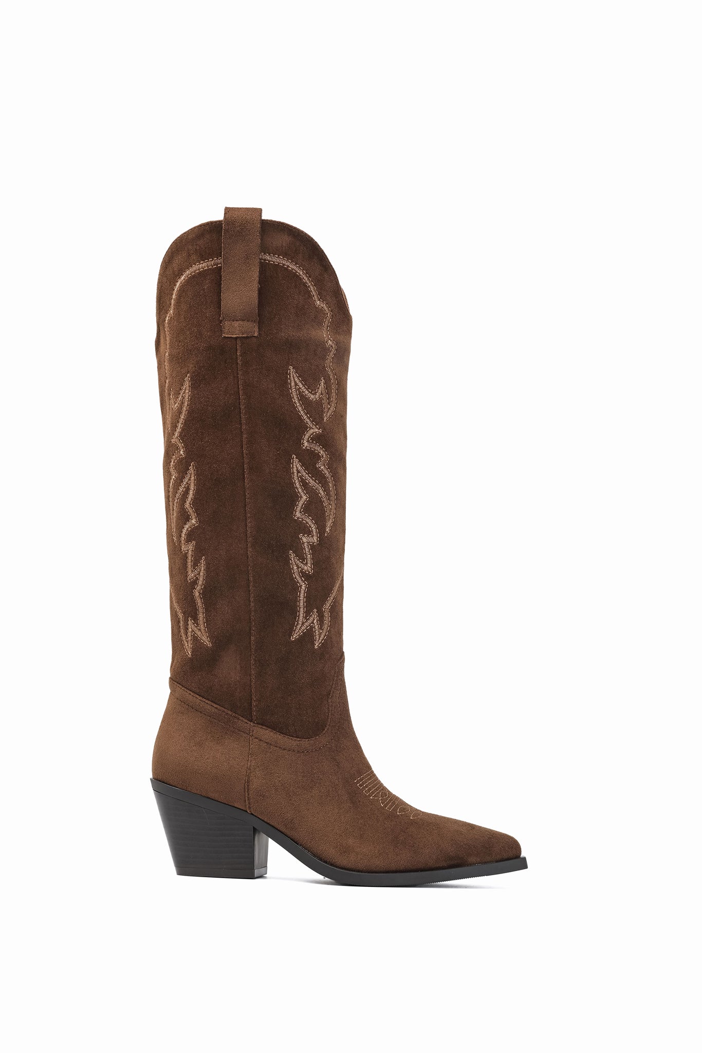 Virginia Bottes Santiags Brodées Camel