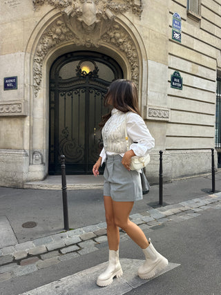 JAYNE - Bottines chelsea beiges à semelle crantée - Mode Femme | Cassy