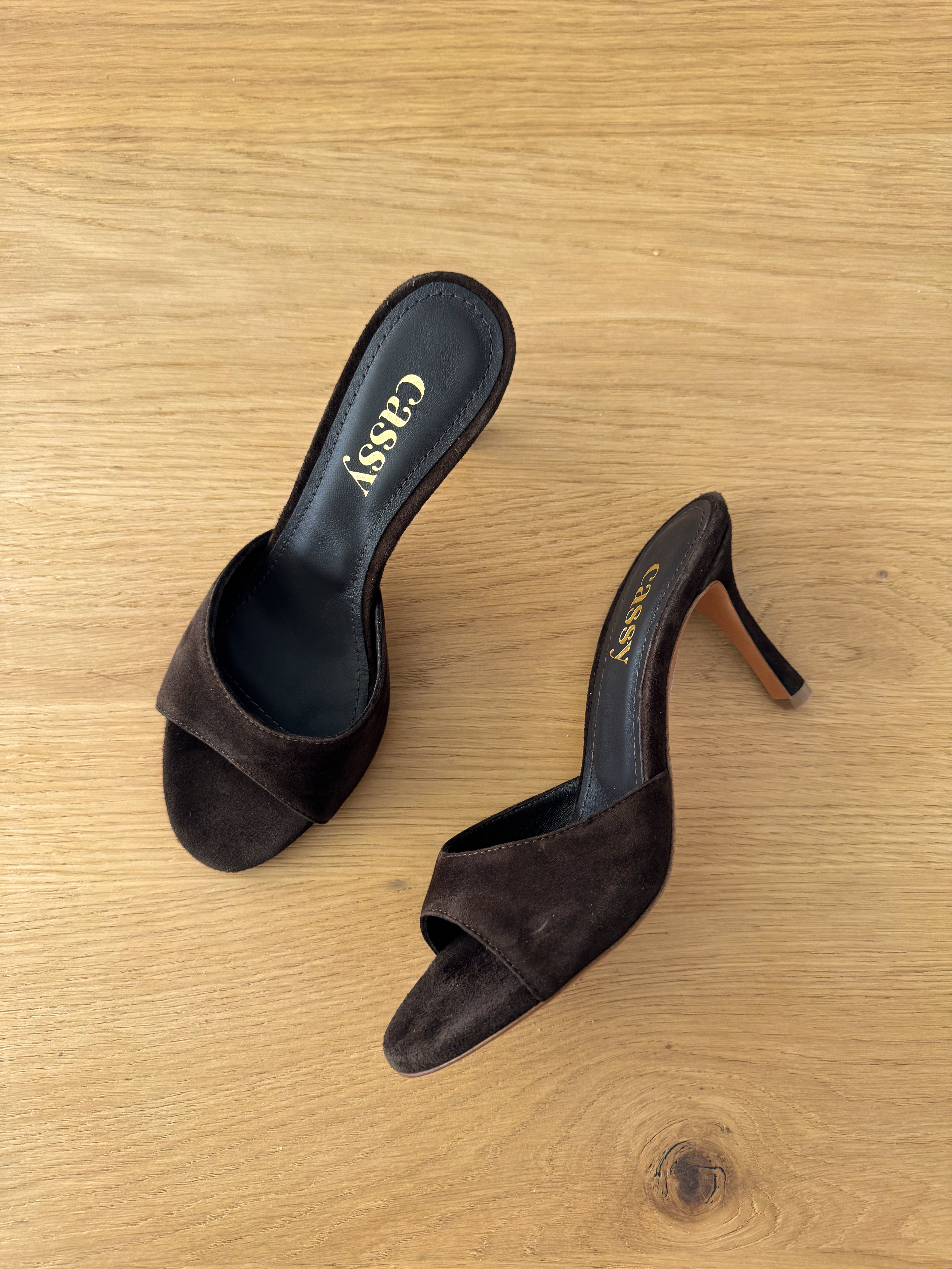 Simona Mules Daim Marron - Mode Femme | Cassy