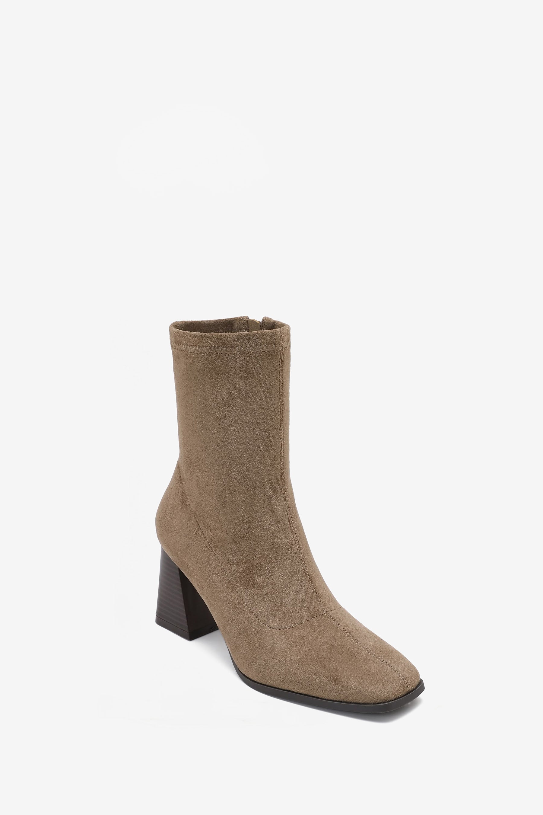 Adele Bottines Talon Bloc Taupe