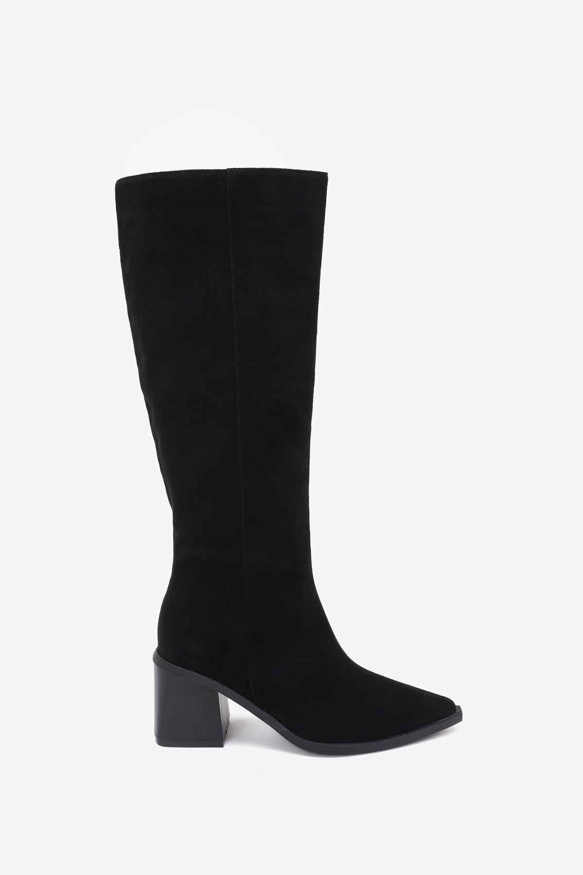 Ambre Stiefel mit quadratischem Absatz Schwarz