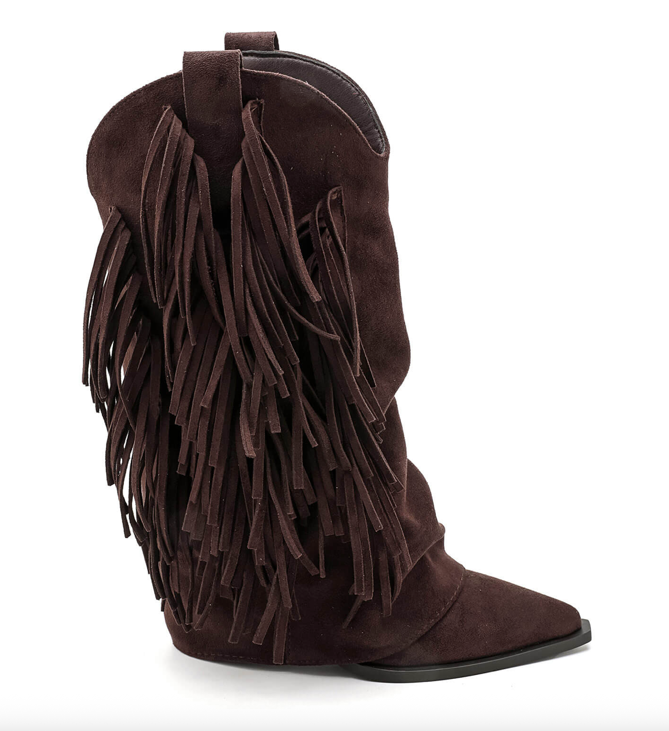 Romy Bottines Santiags Franges Marron - Mode Femme | Cassy