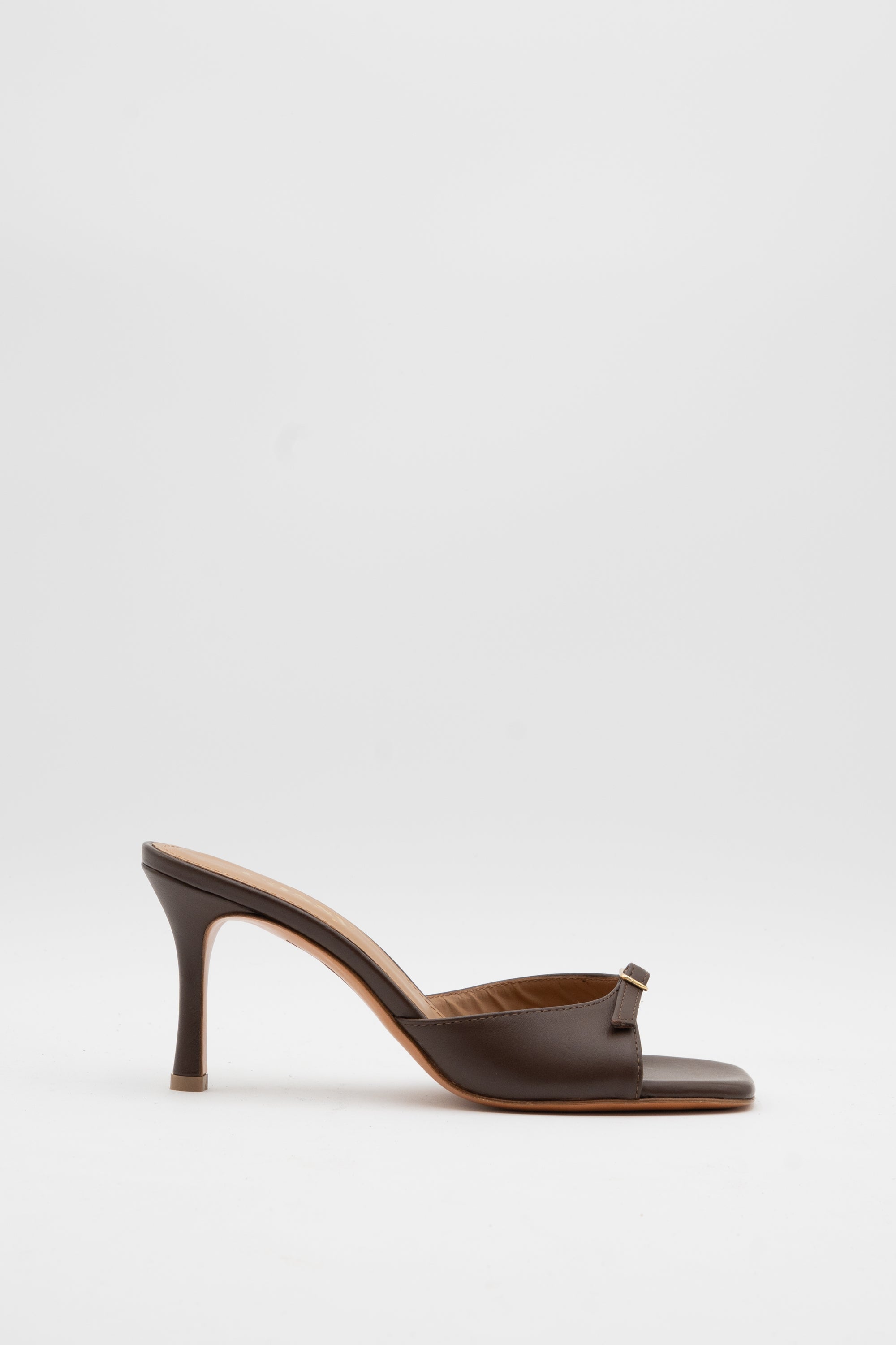 Erina Mules Cuir Marron