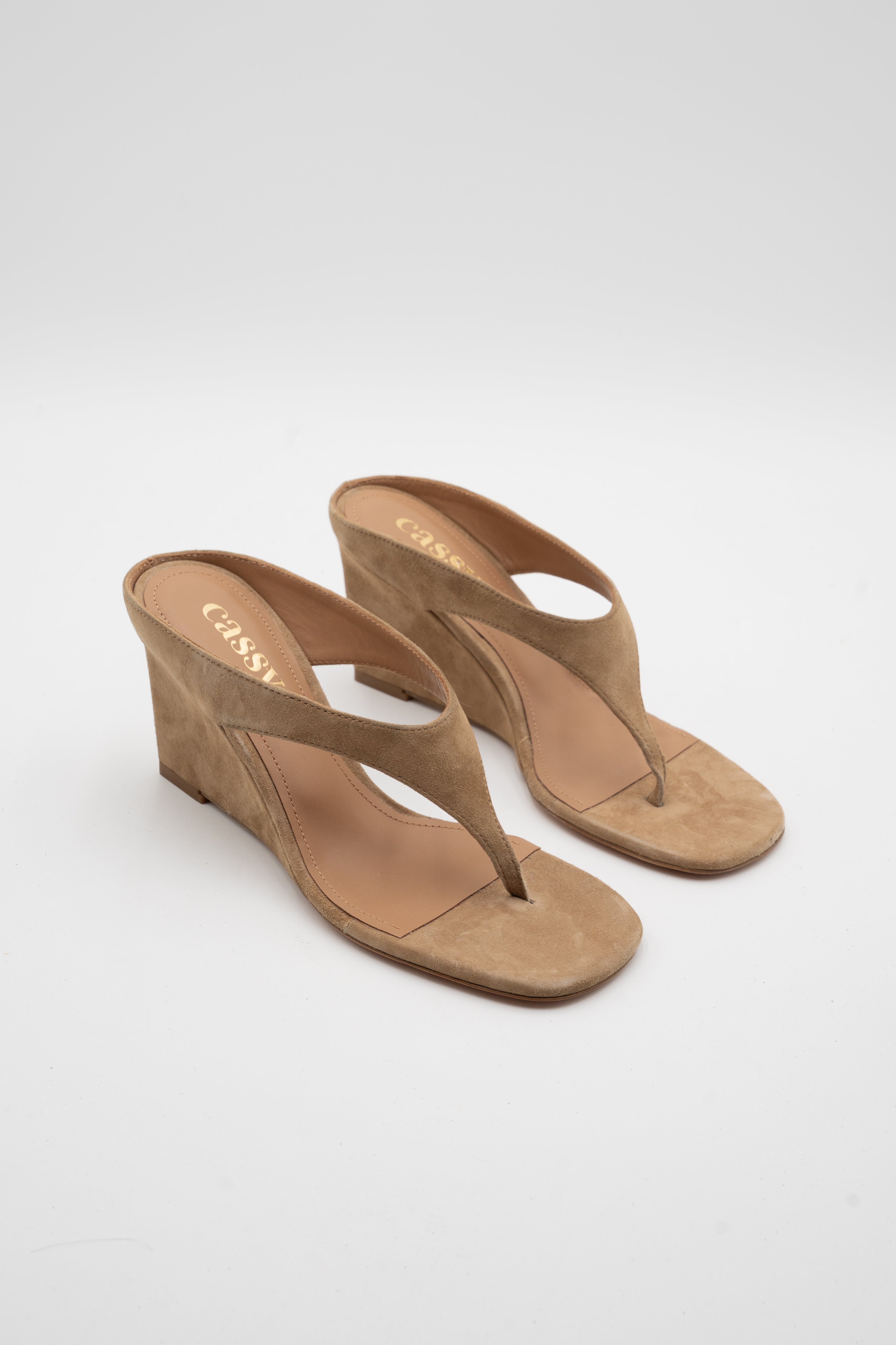 Mona Mules Daim Beige