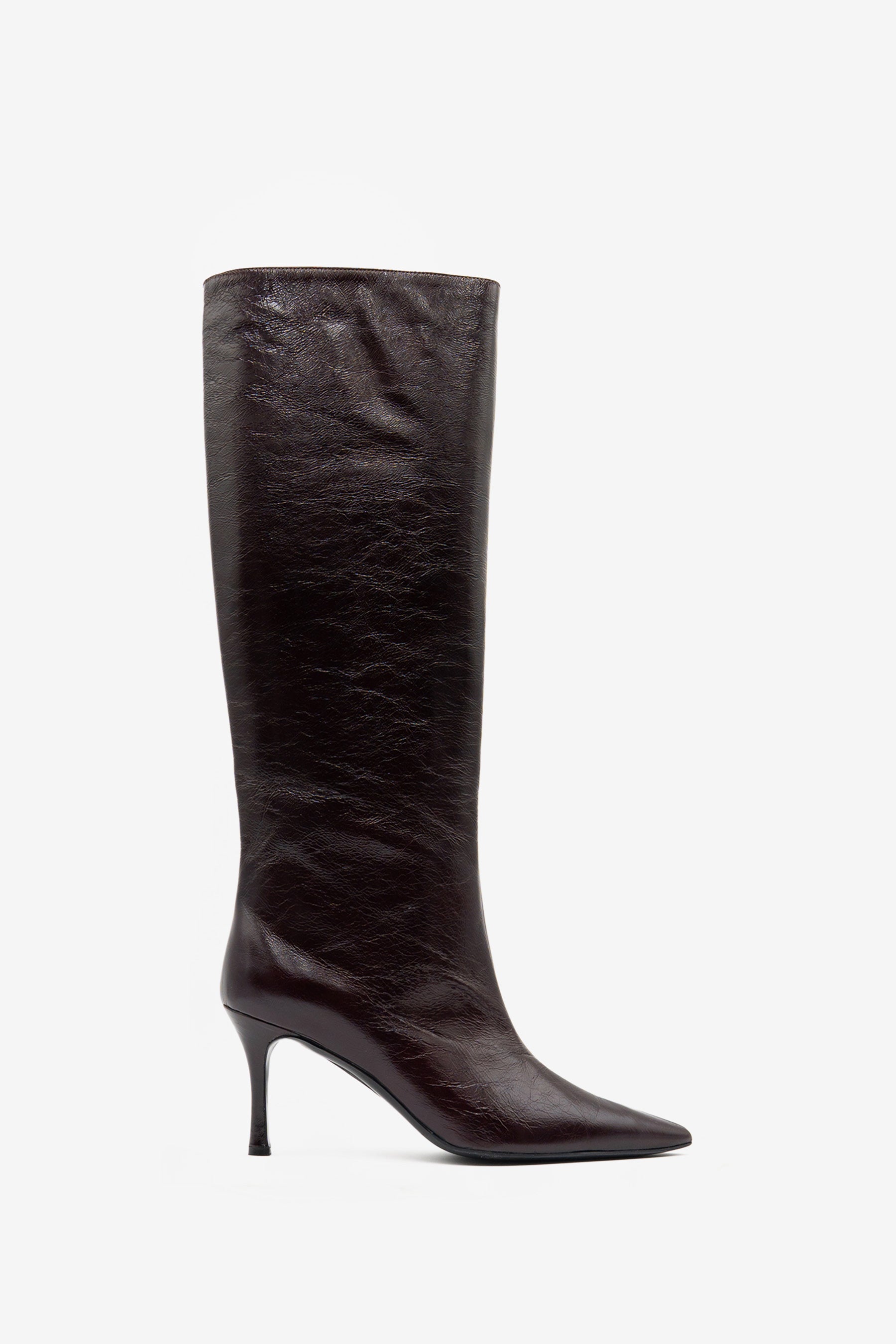 Diva Bottes Cuir Burgundy