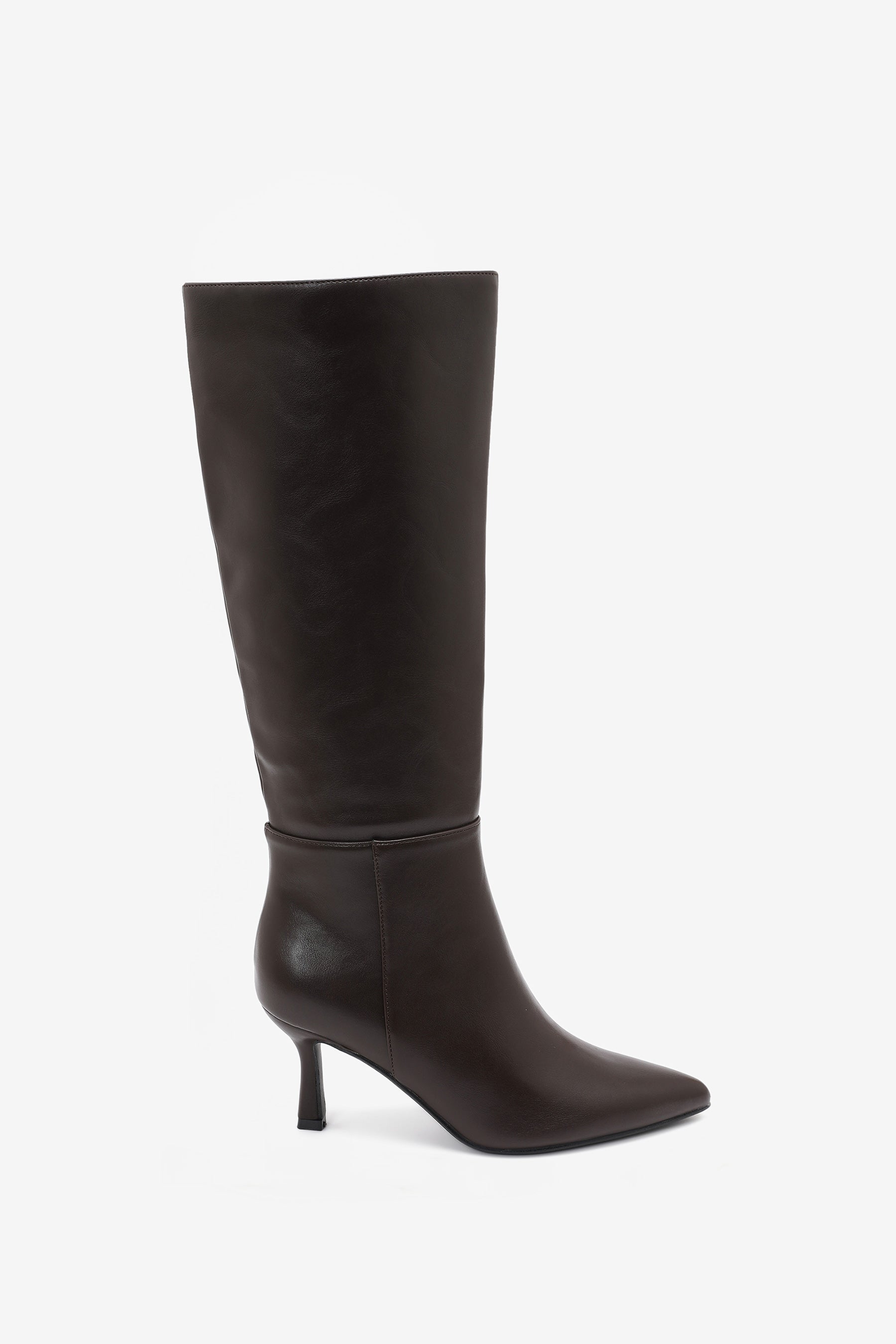 Louisa Burgundy Chunky Heel Boots