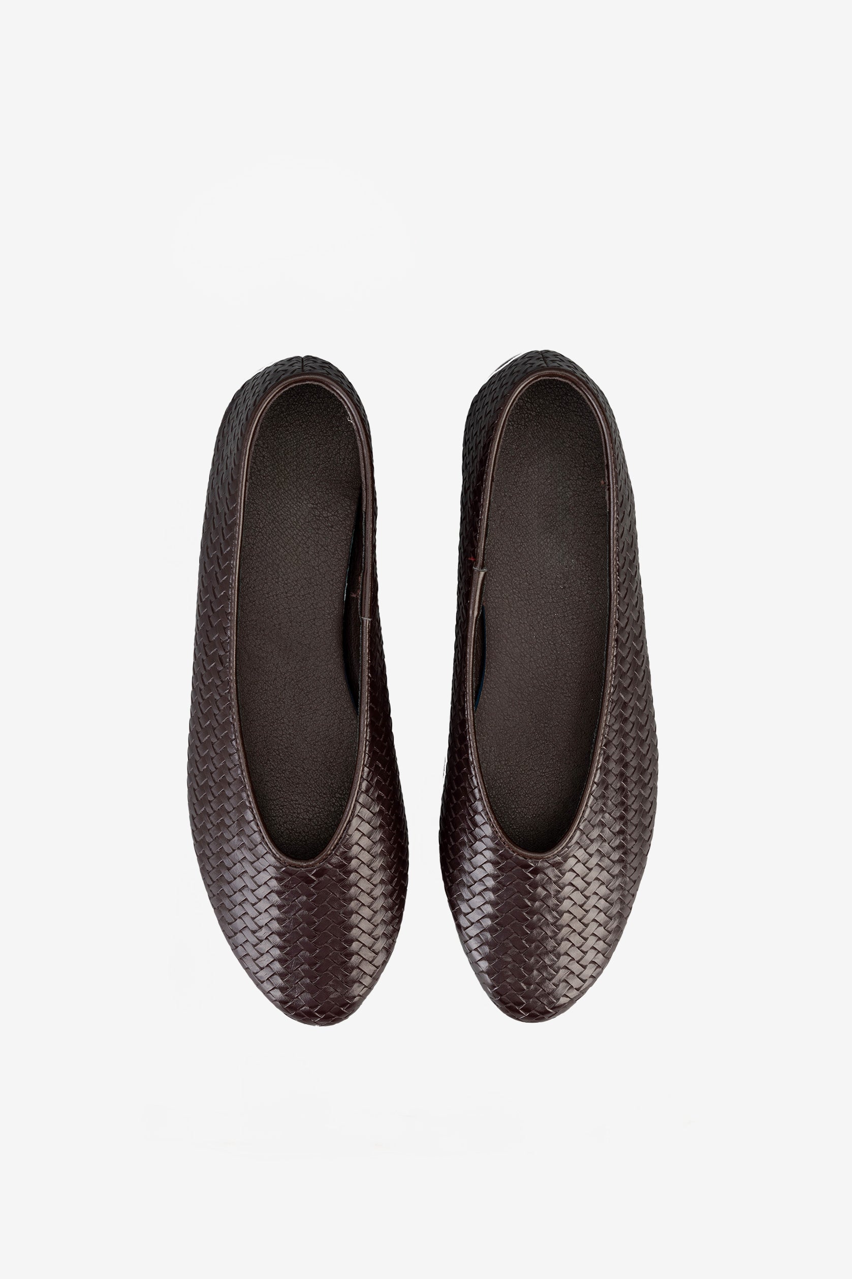 Gia Ballerines Tressées Marron
