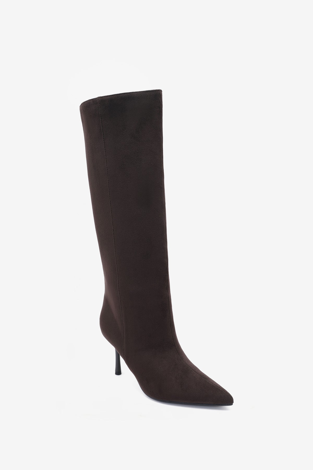 Ginevra Bottes Hautes Talons Marron