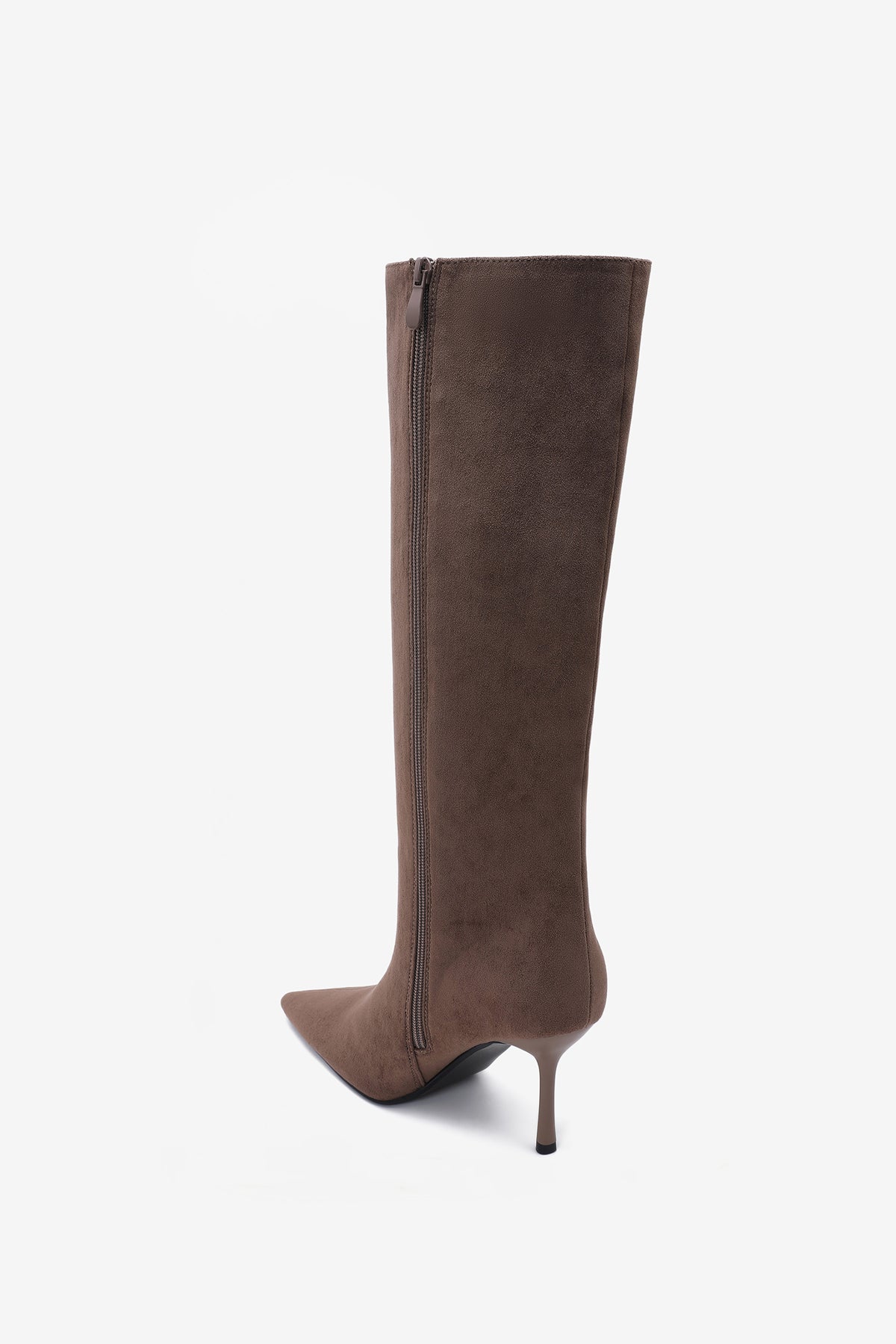 Ginevra Bottes Hautes Talons Taupe