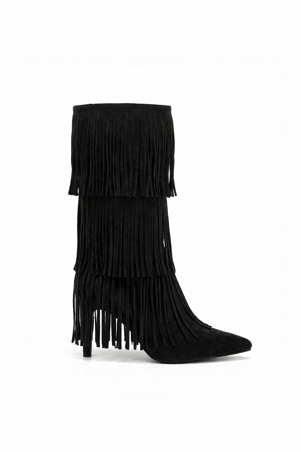 Maddison Bottes Franges Noir - Mode Femme | Cassy