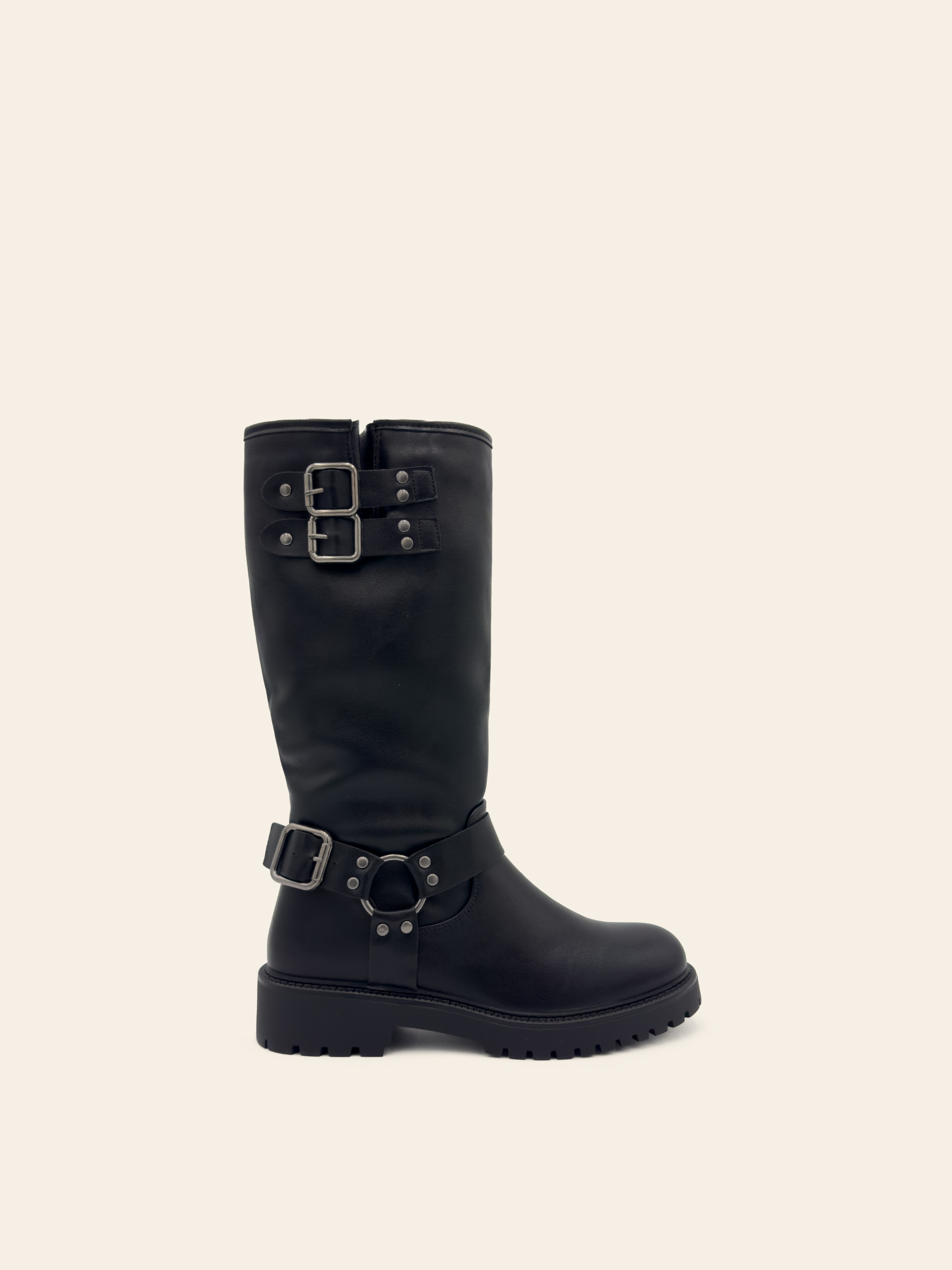 Knee high biker style 2025 boots