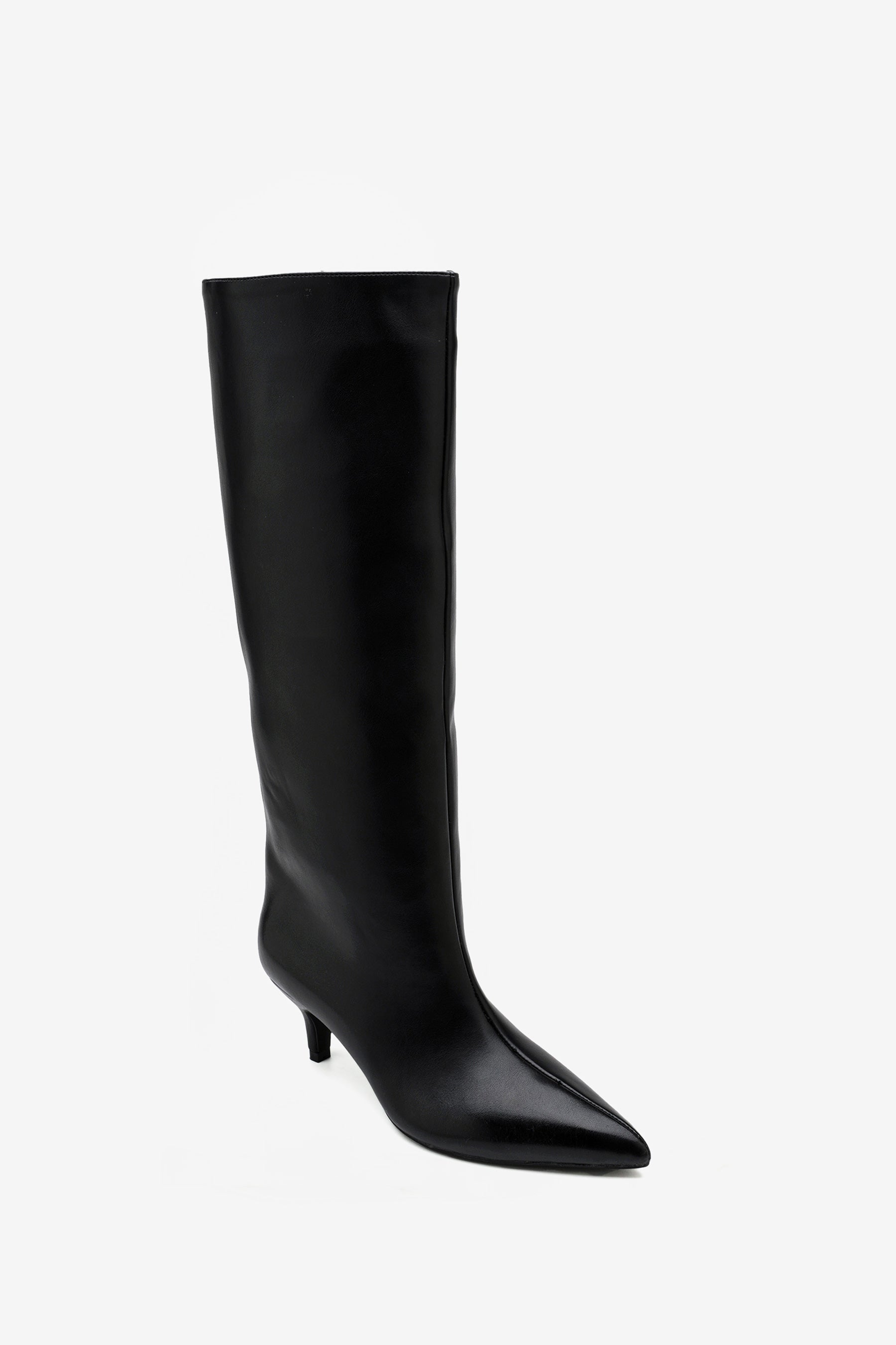 Inna Kitten-Heel-Stiefel Schwarz